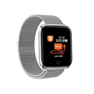 YS18 Reloj Inteligente Bluetooth Con Monitor De Salud En Pantalla A Color De 1.3 Pulgadas Con Correa De Metal - Plata
