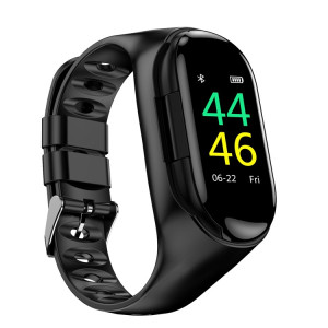 LEMFO M1 2 En 1 Reloj Inteligente A Prueba De Agua IP67 Con Auricular Bluetooth - Negro