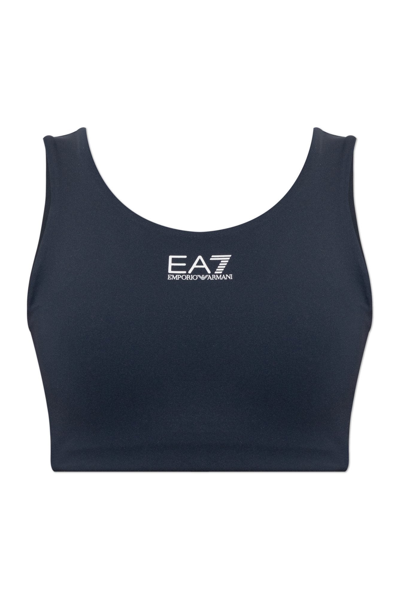 EA7 Emporio Armani Krótki Top Treningowy, Kobiety, Granatowy