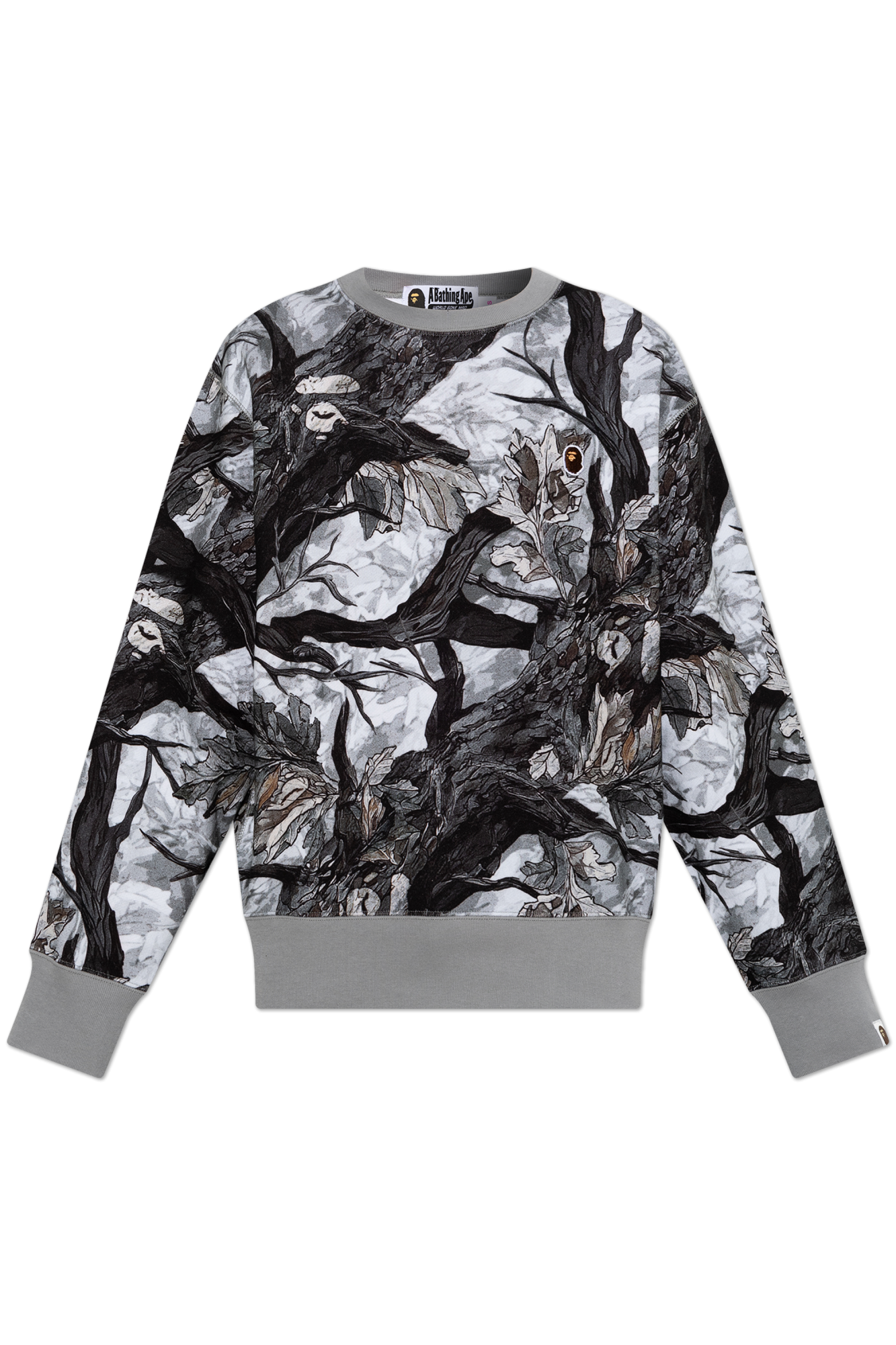 A BATHING APE® Bluza Z Nadrukiem, Kobiety, Szary