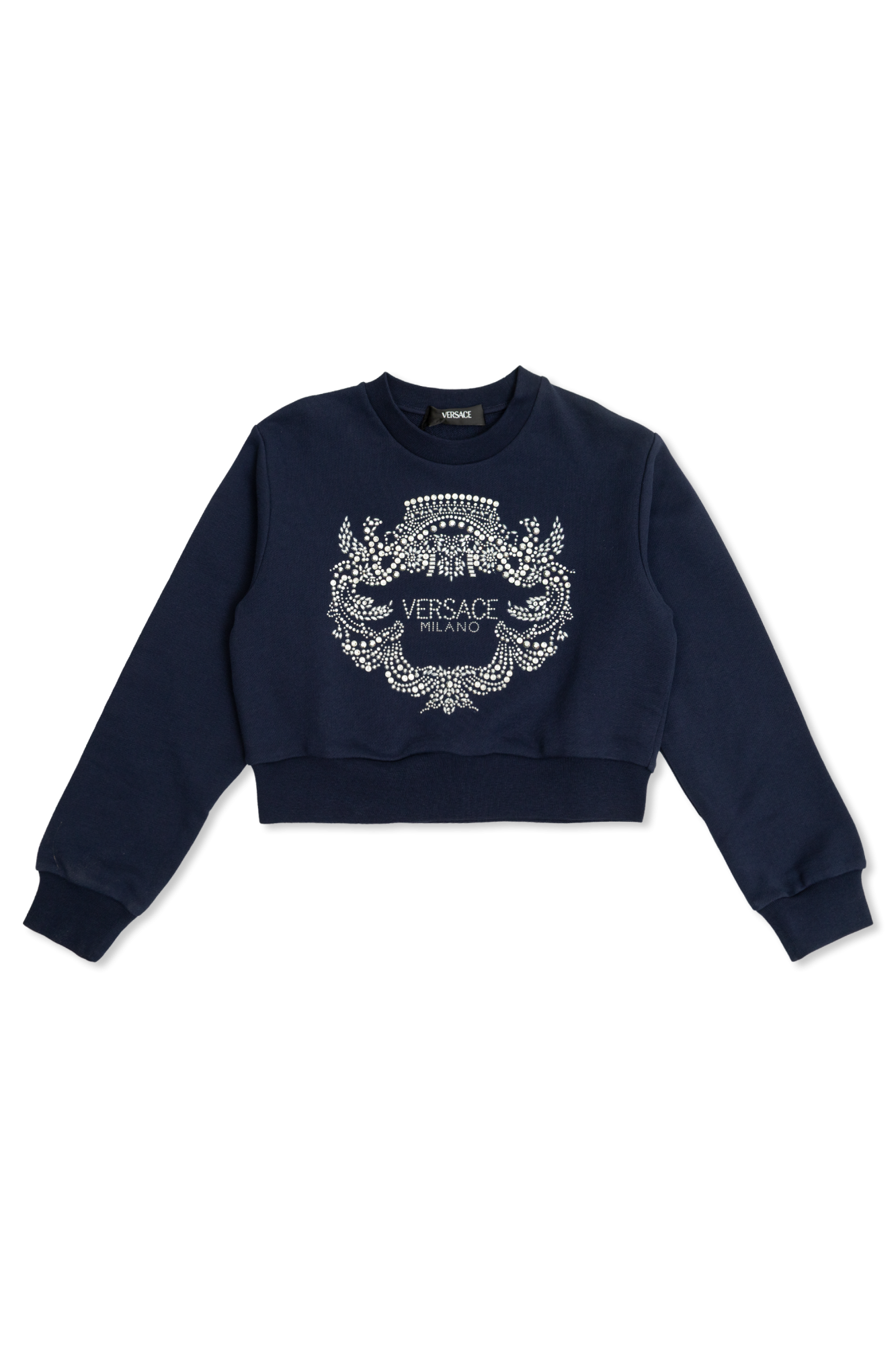 Versace Kids Bluza Z Logo, Unisex, Granatowy