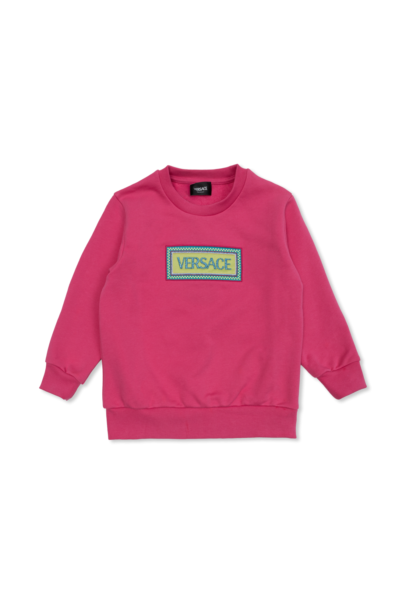 Versace Kids Bluza Z Logo, Unisex, Różowy