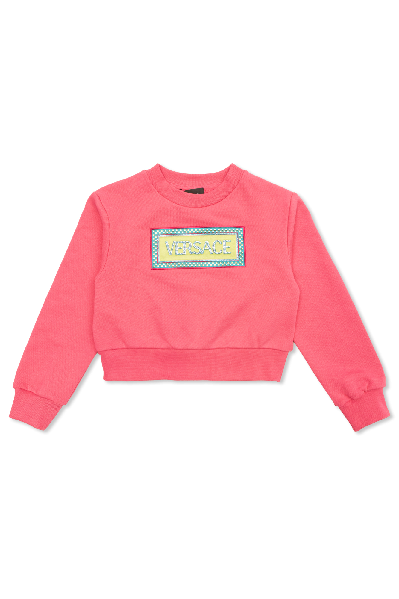 Versace Kids Bluza Z Logo, Unisex, Różowy