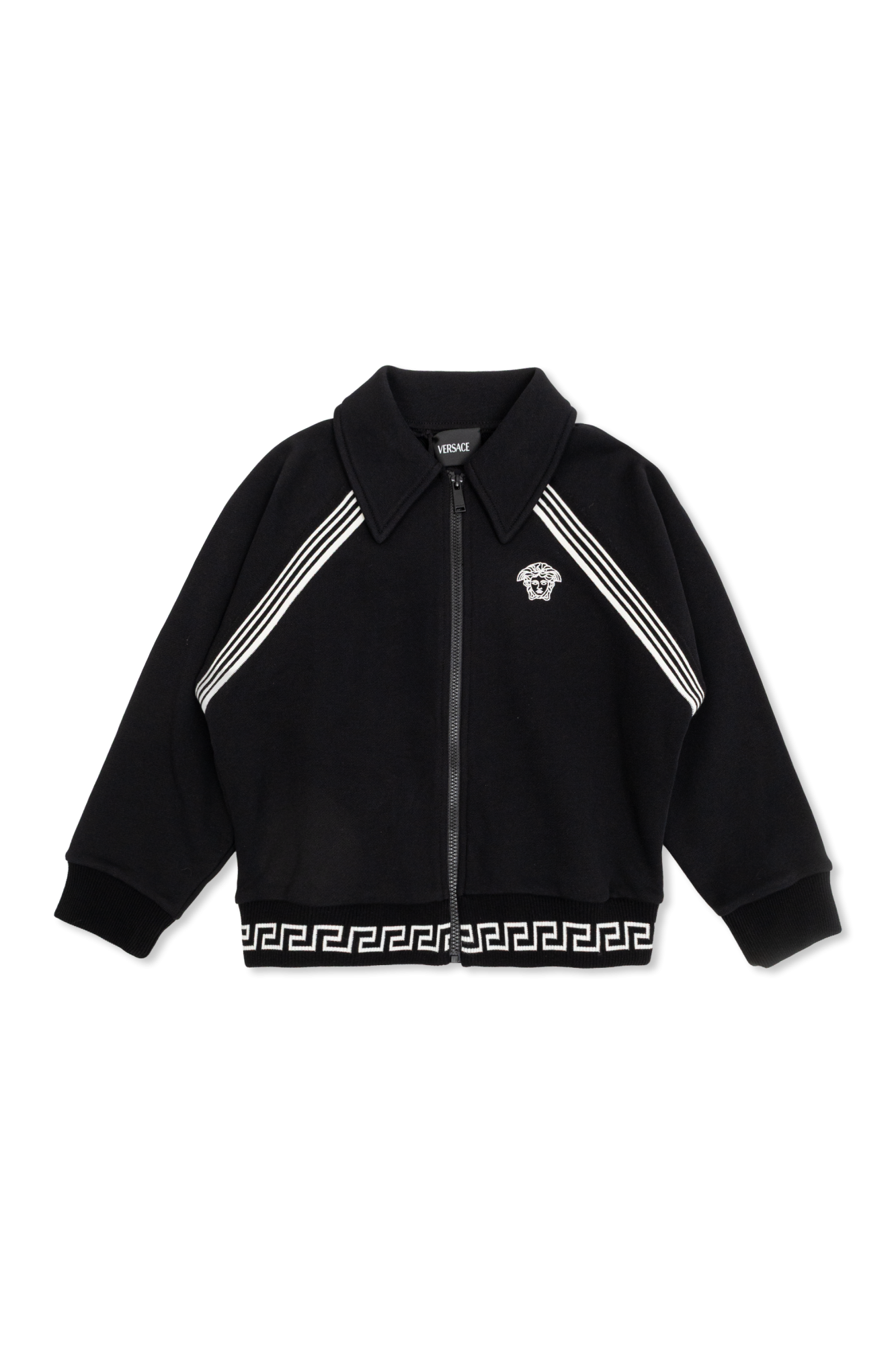 Versace Kids Bluza Z Naszytym Logo, Unisex, Czarny