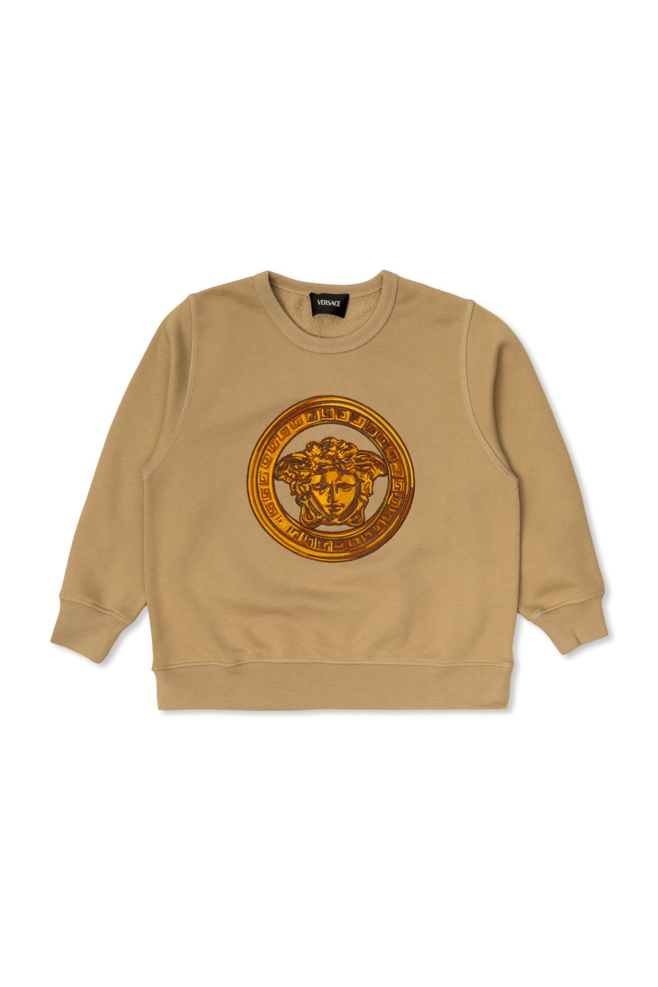 Versace Kids Bluza Z Głową Meduzy, Unisex, Beżowy