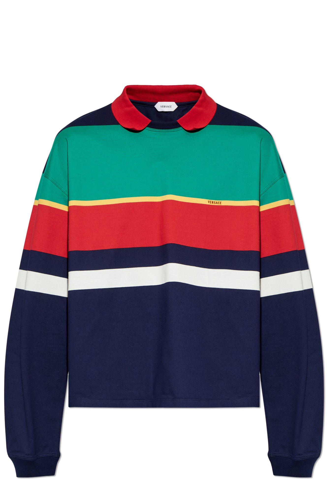 Versace Polo Z Długimi Rękawami, Mężczyźni, Multikolor