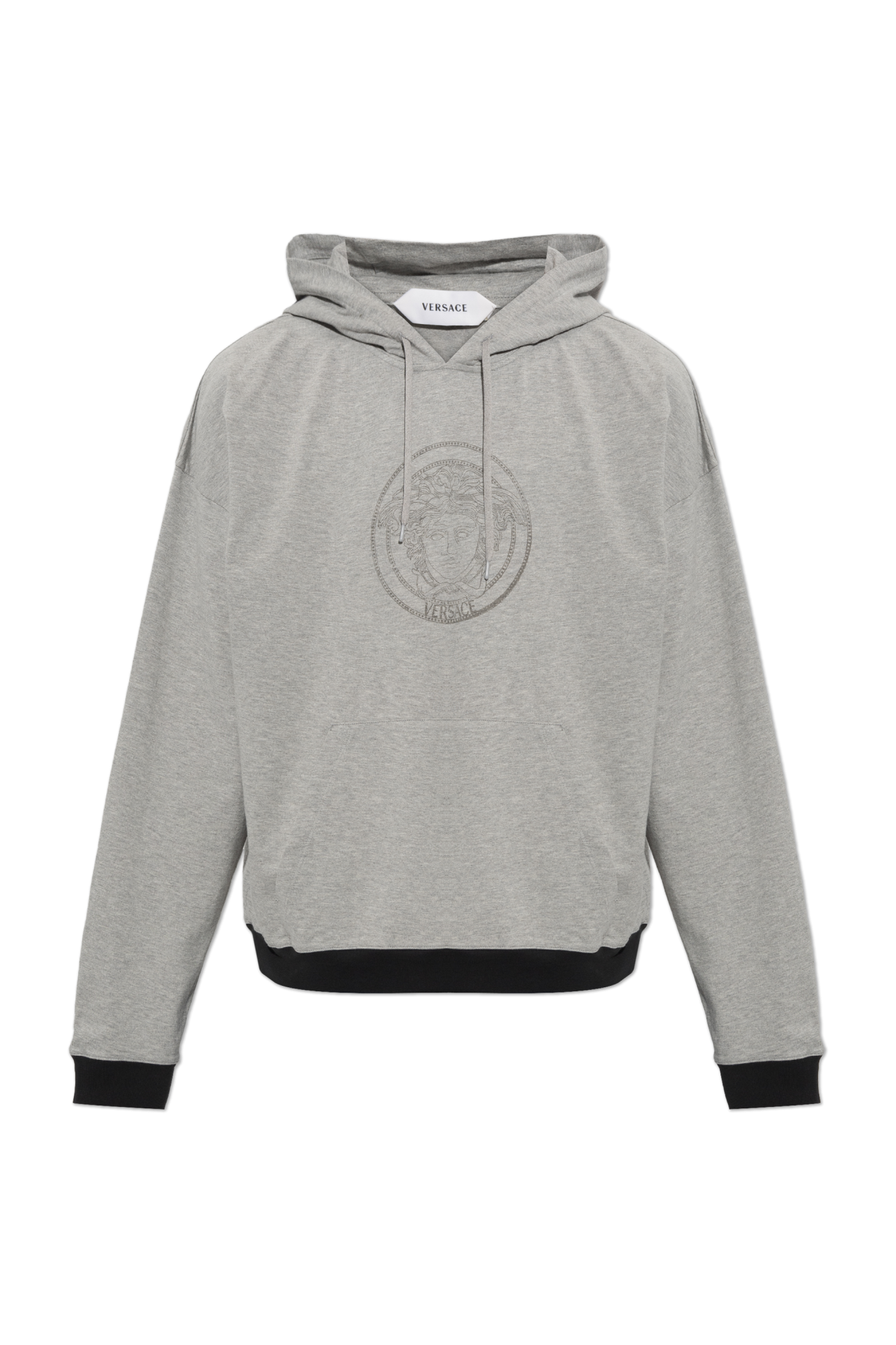 Versace Bluza Z Kapturem, Mężczyźni, Szary