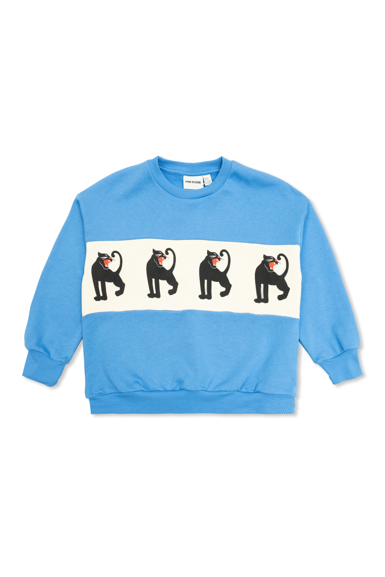 Mini Rodini Bluza Z Nadrukiem, Unisex, Niebieski