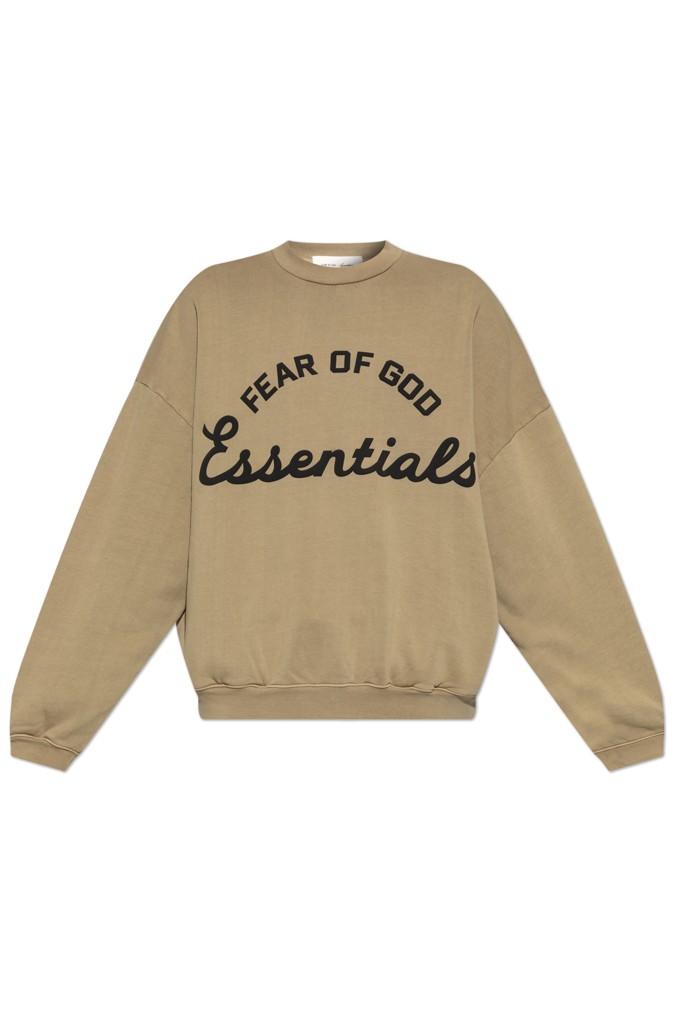 Fear Of God Essentials Bluza Z Logo, Mężczyźni, Brązowy