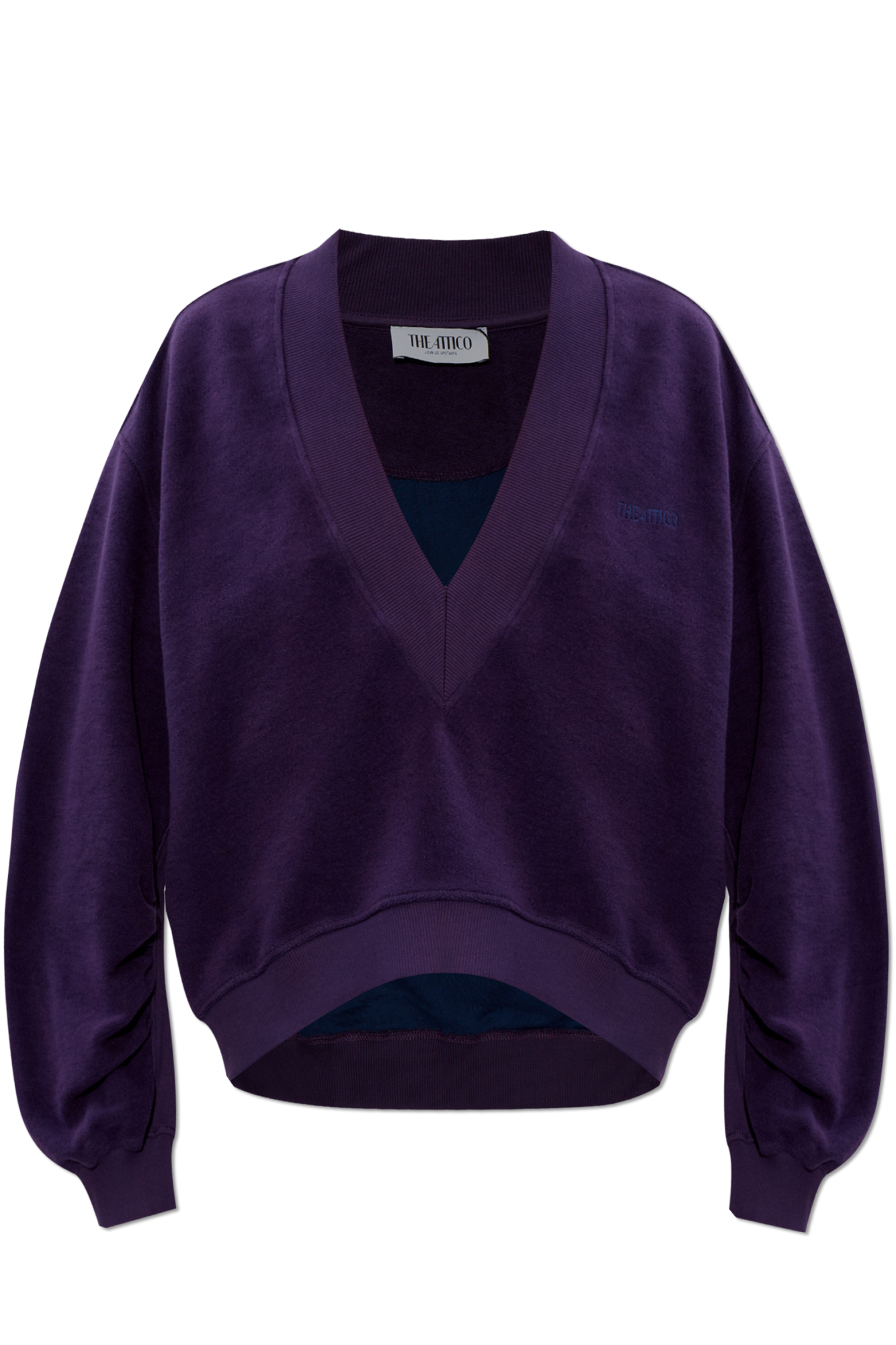 The Attico Bluza Z Logo, Kobiety, Fioletowy