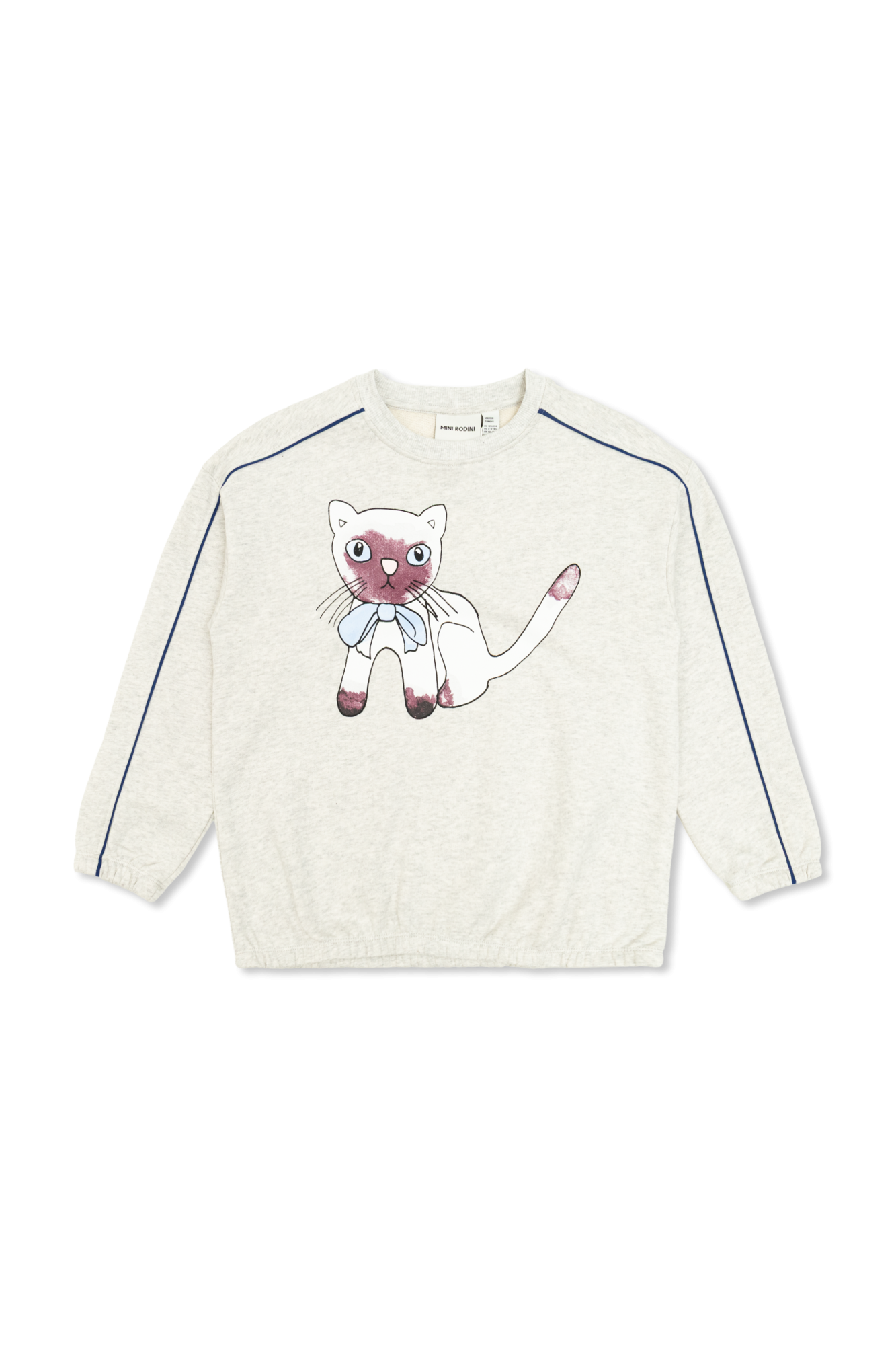 Mini Rodini Bluza Z Motywem Zwierzęcym, Unisex, Szary