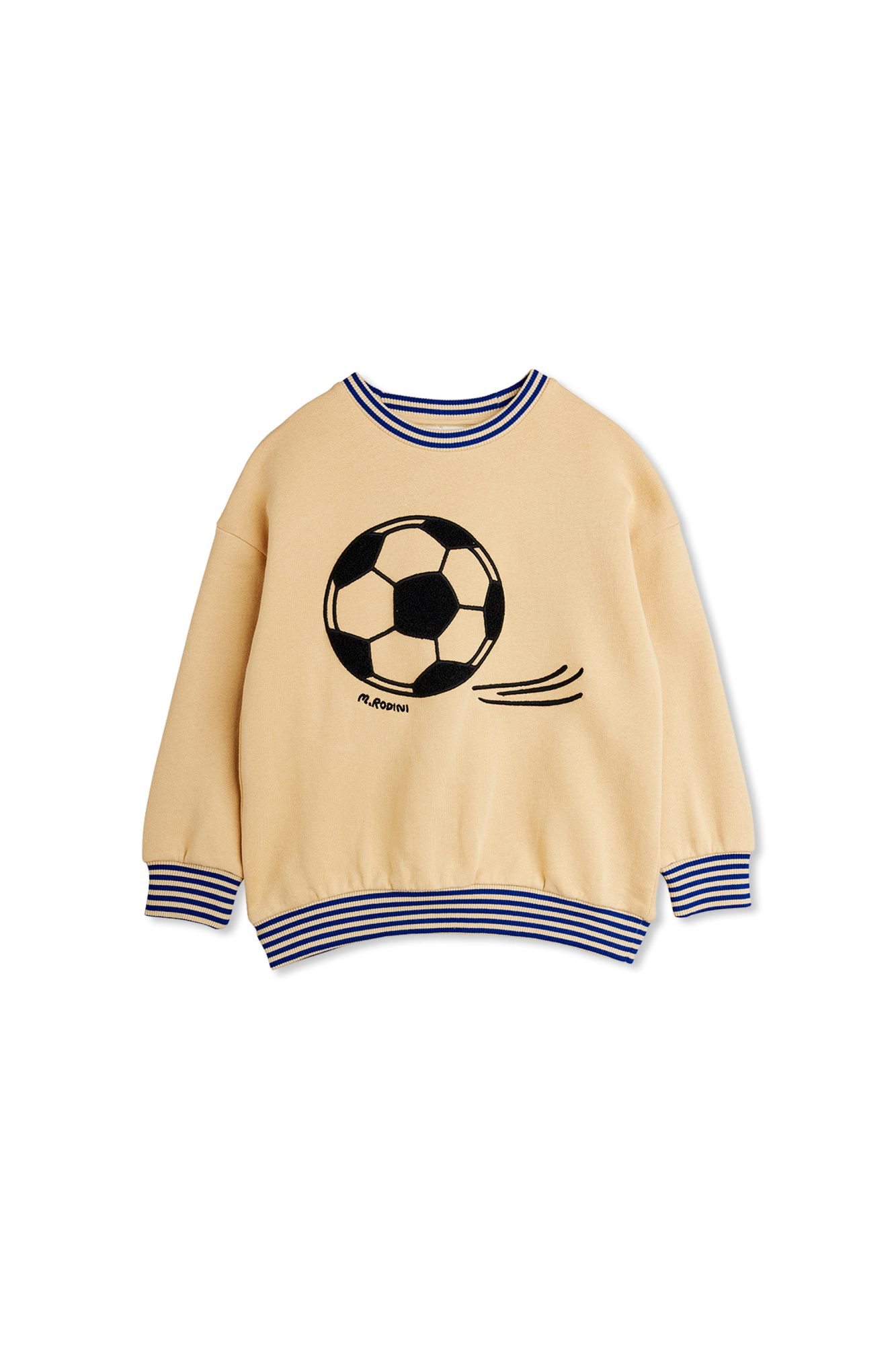 Mini Rodini Bluza Z Wyszytym Logo, Unisex, Beżowy