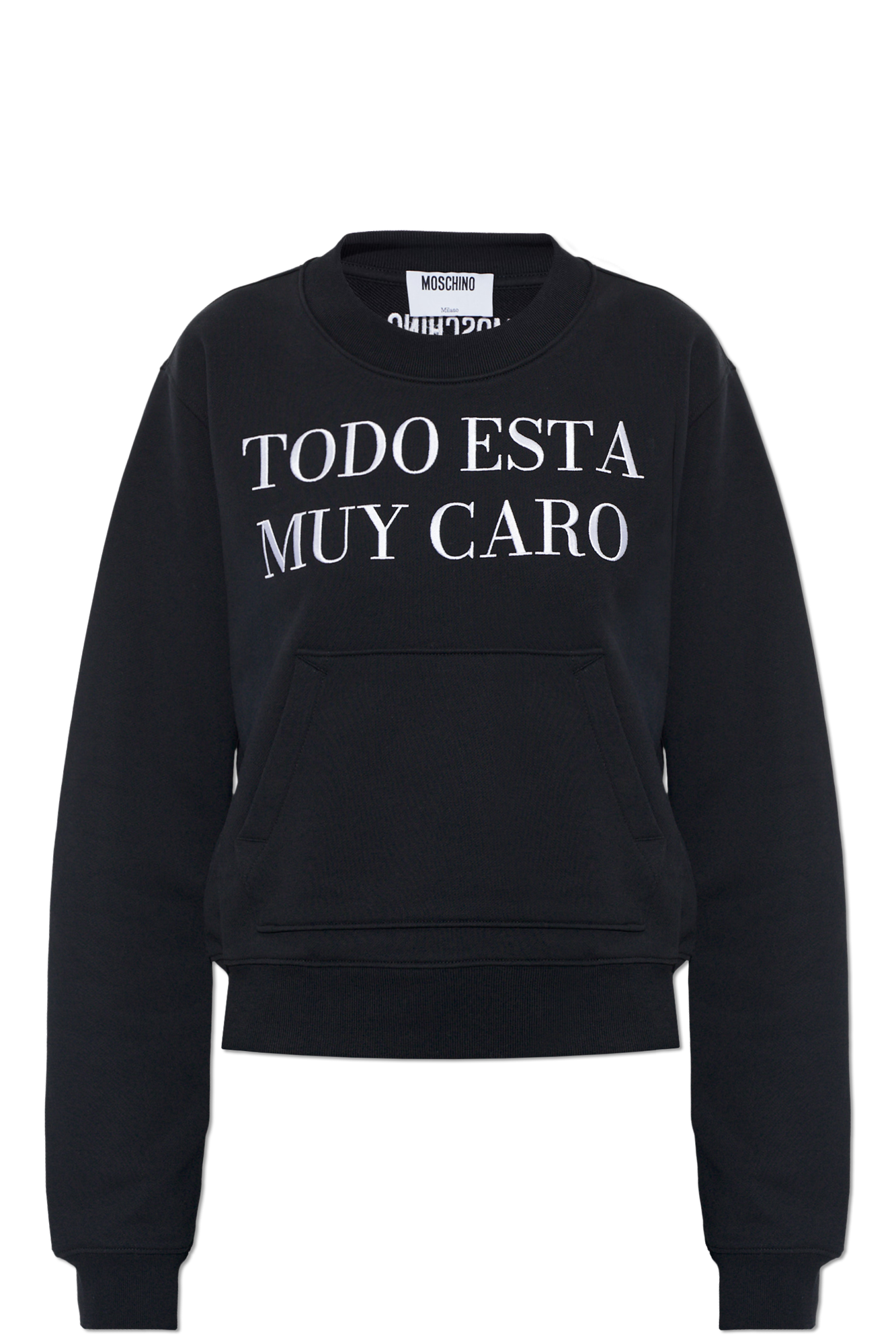 Moschino Bluza Z Wyszytym Logo, Kobiety, Czarny