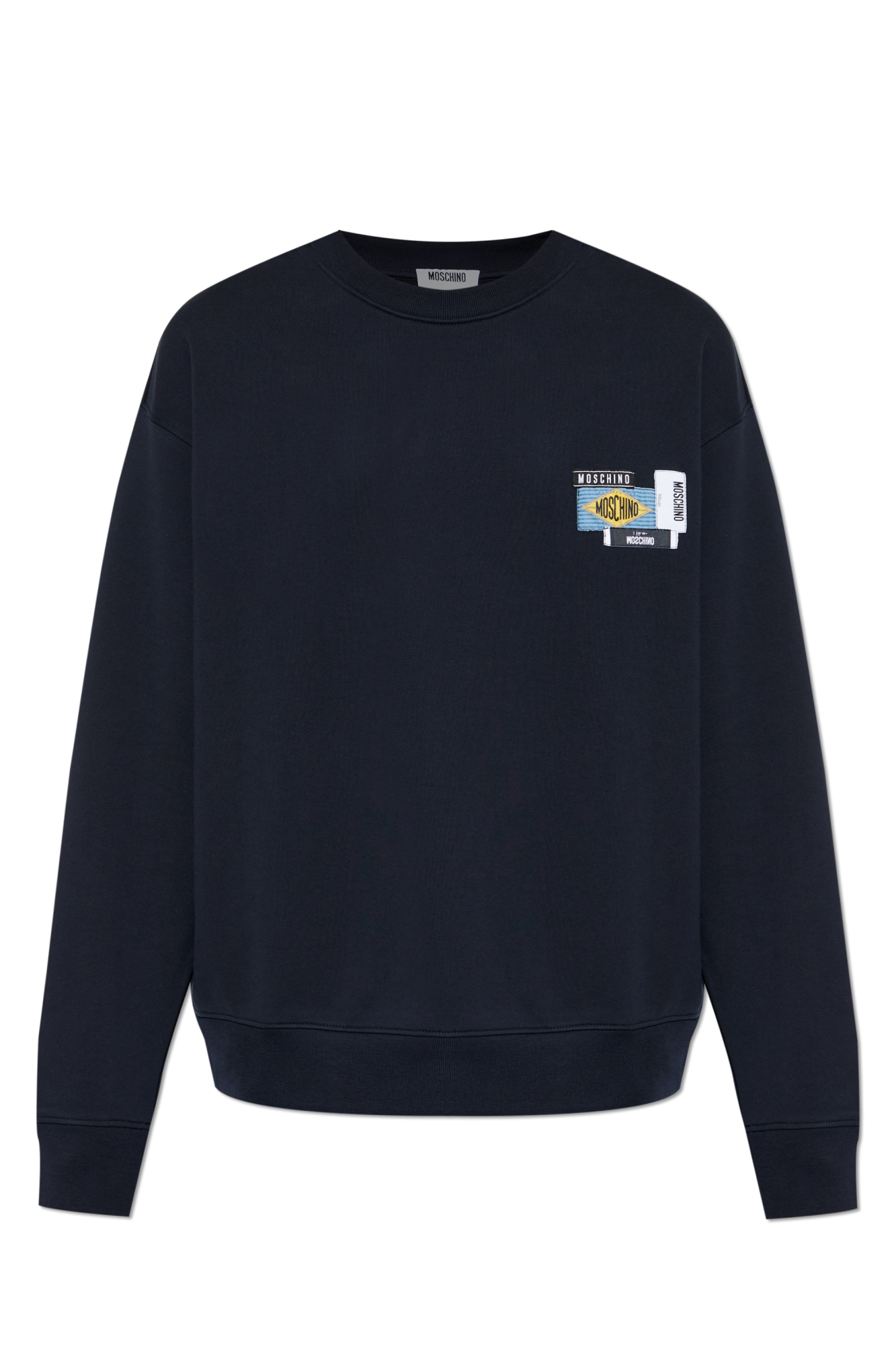 Moschino Bluza Z Naszywkami Z Logo, Mężczyźni, Granatowy