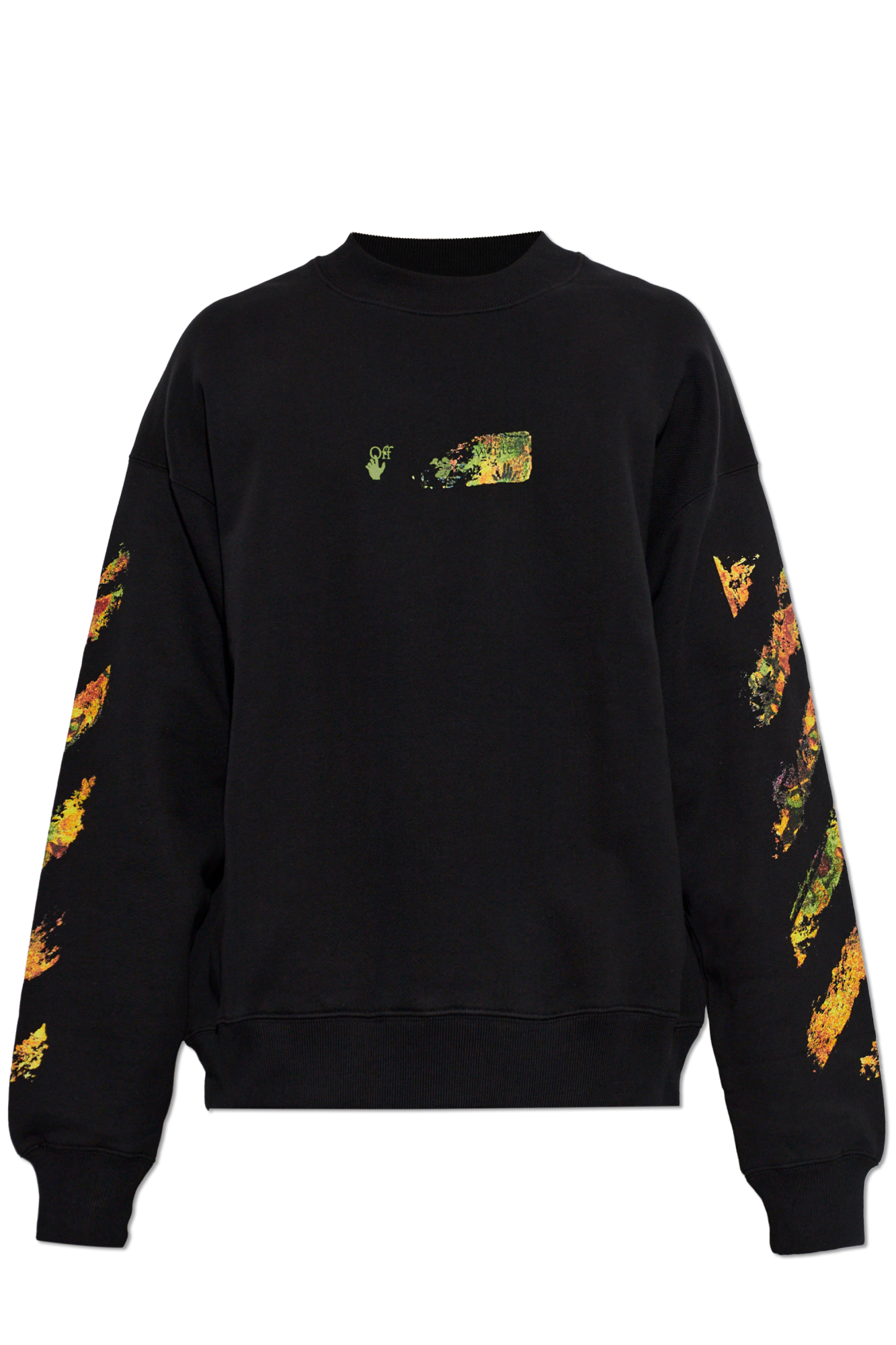 Off-White Bluza Z Kolorowo Nadrukowanym Logo, Mężczyźni, Czarny