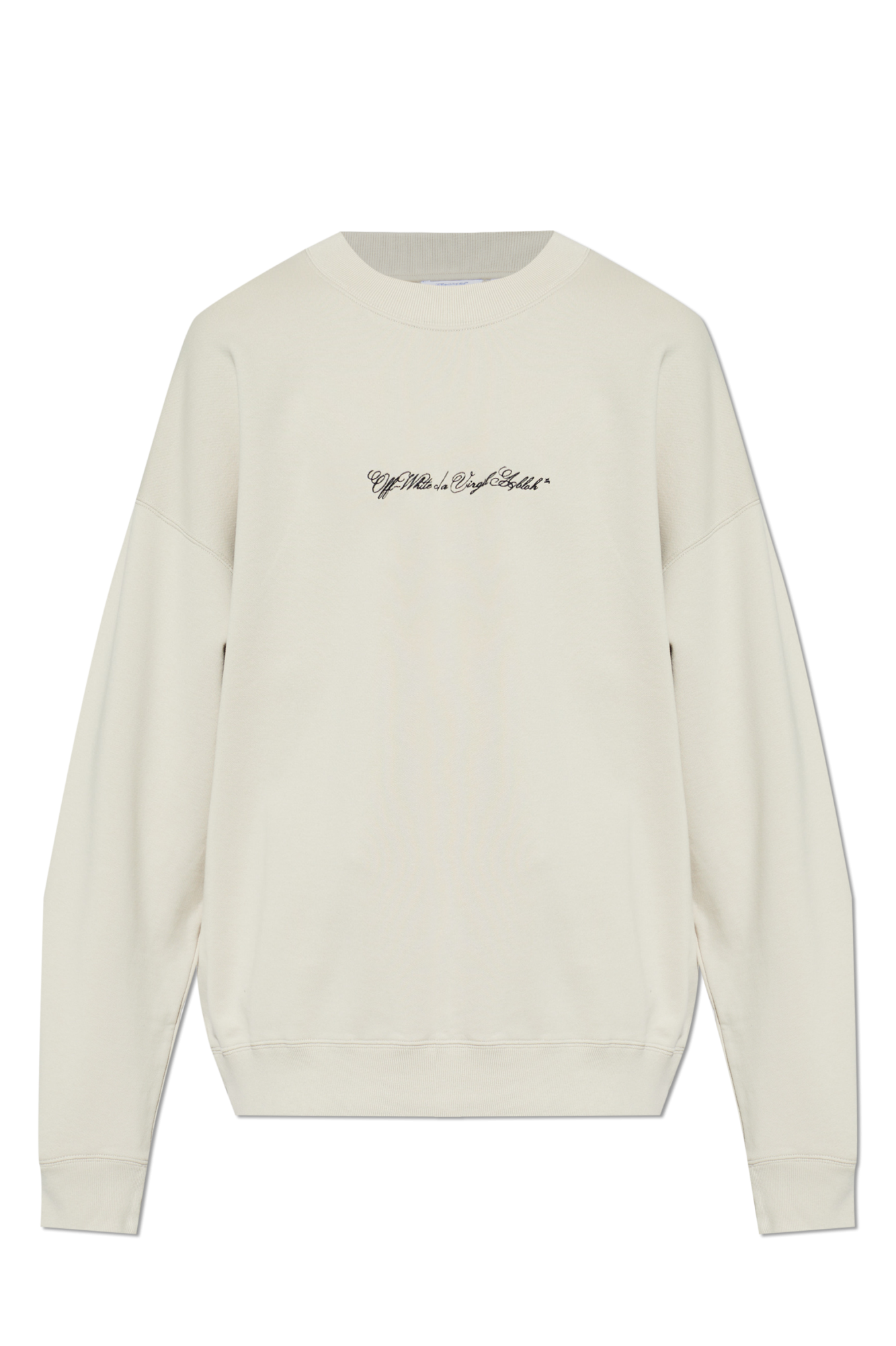 Off-White Bluza Z Wyszytym Logo, Mężczyźni, Kremowy