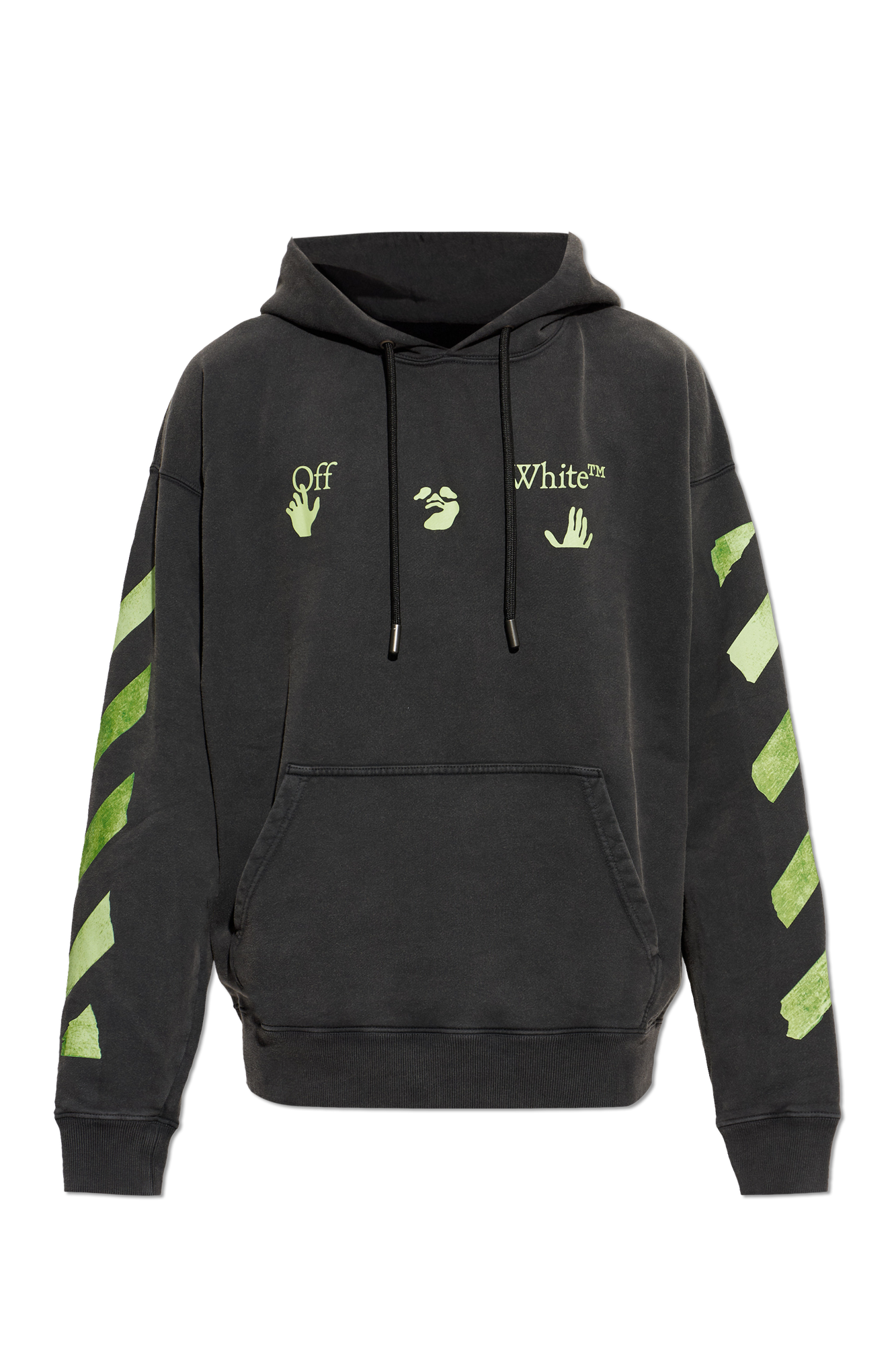 Off-White Bluza Z Kapturem, Mężczyźni, Czarny