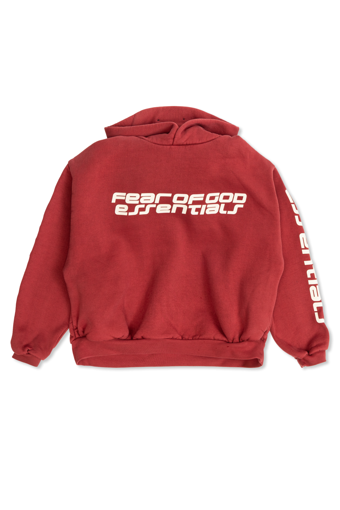 Fear Of God Essentials Kids Bluza Z Kapturem, Unisex, Czerwony