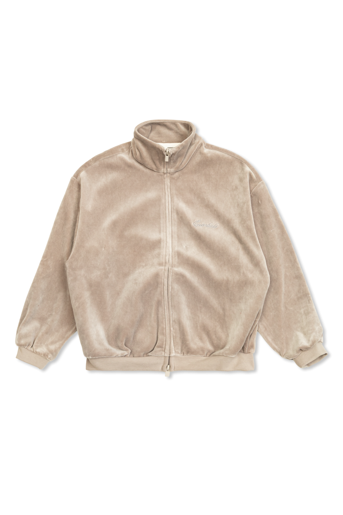 Fear Of God Essentials Kids Aksamitna Bluza Z Kapturem, Unisex, Szary