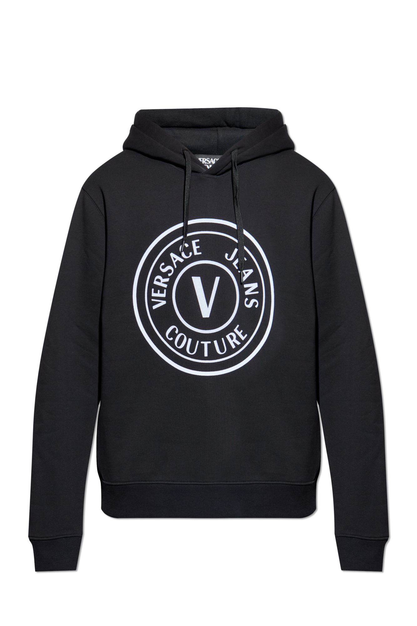 Versace Jeans Couture Bluza Z Kapturem, Mężczyźni, Czarny