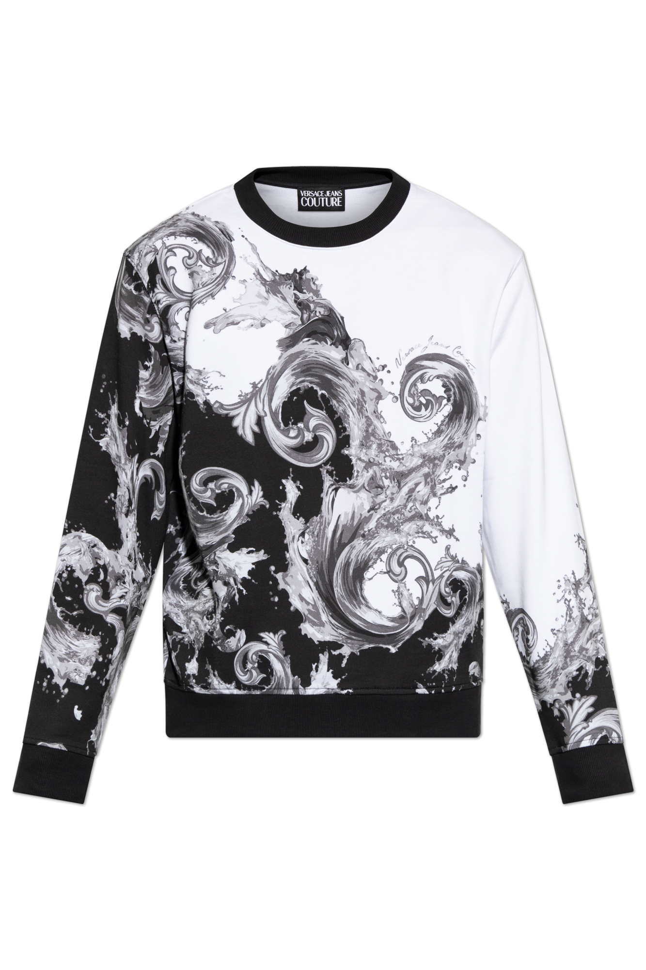 Versace Jeans Couture Bluza Z Nadrukiem `barocco`, Mężczyźni, Biały