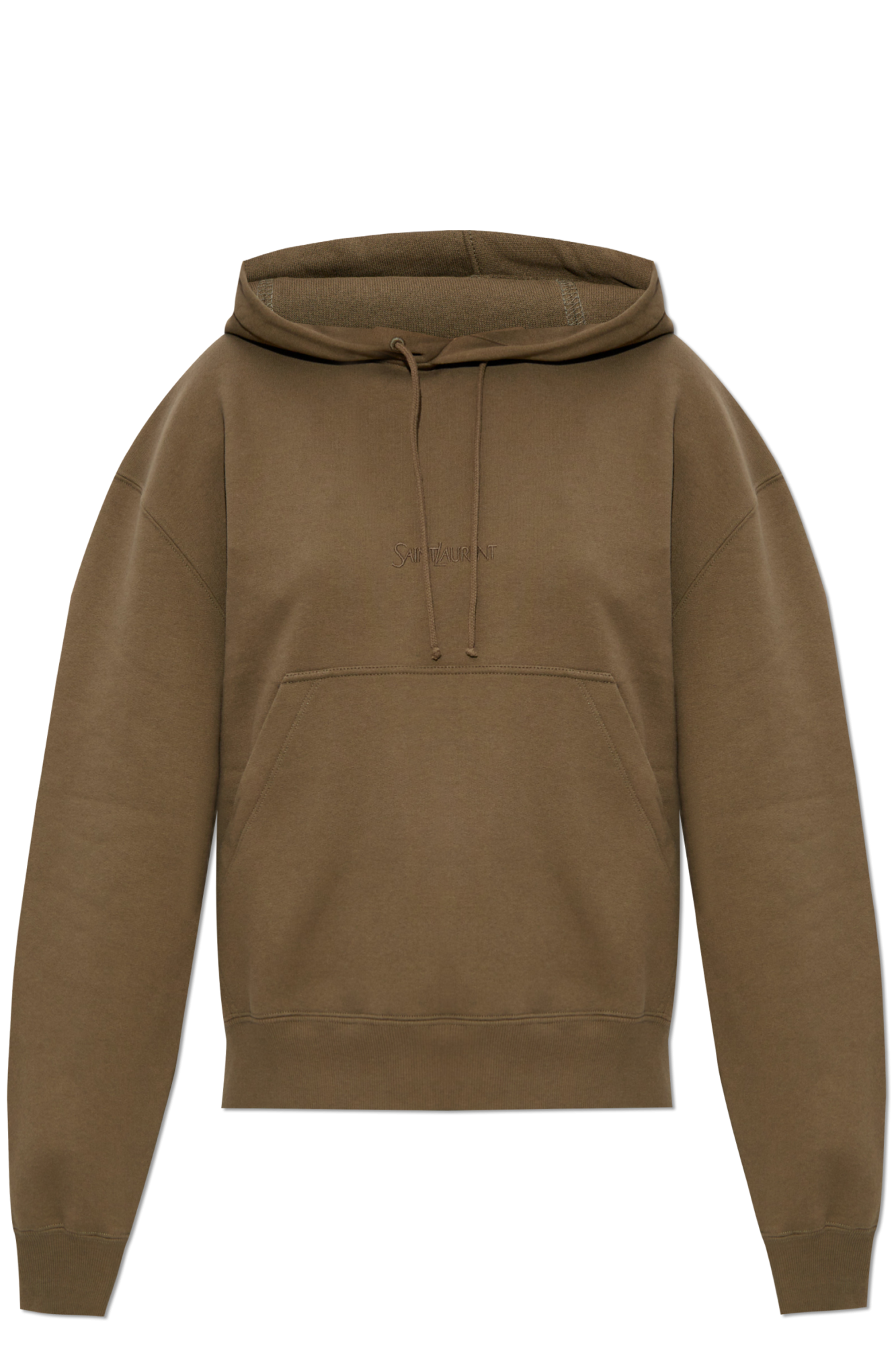 Saint Laurent Bluza Z Wyszytym Logo, Kobiety, Zielony