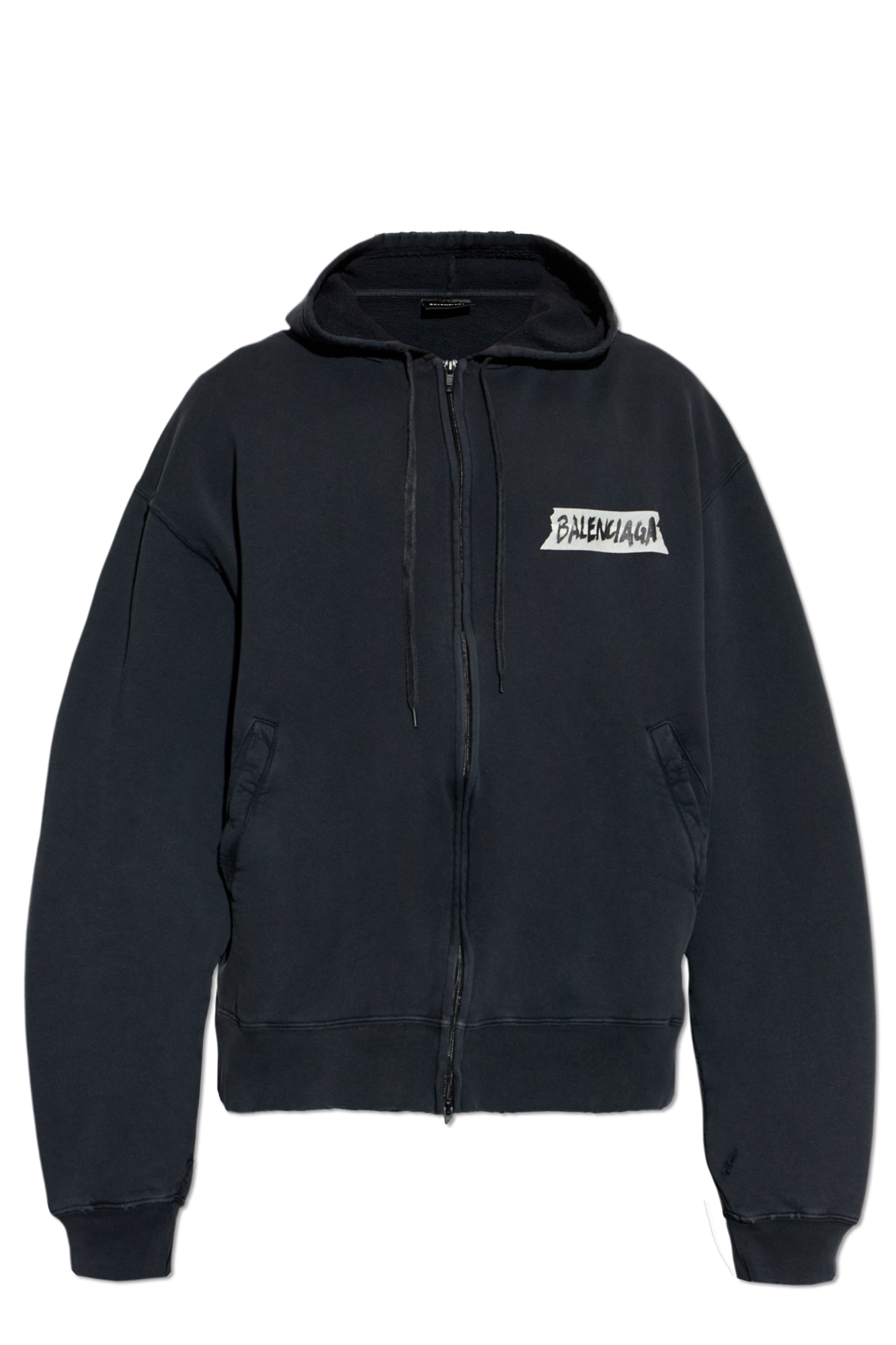 Balenciaga Bluza Z Logo, Mężczyźni, Czarny