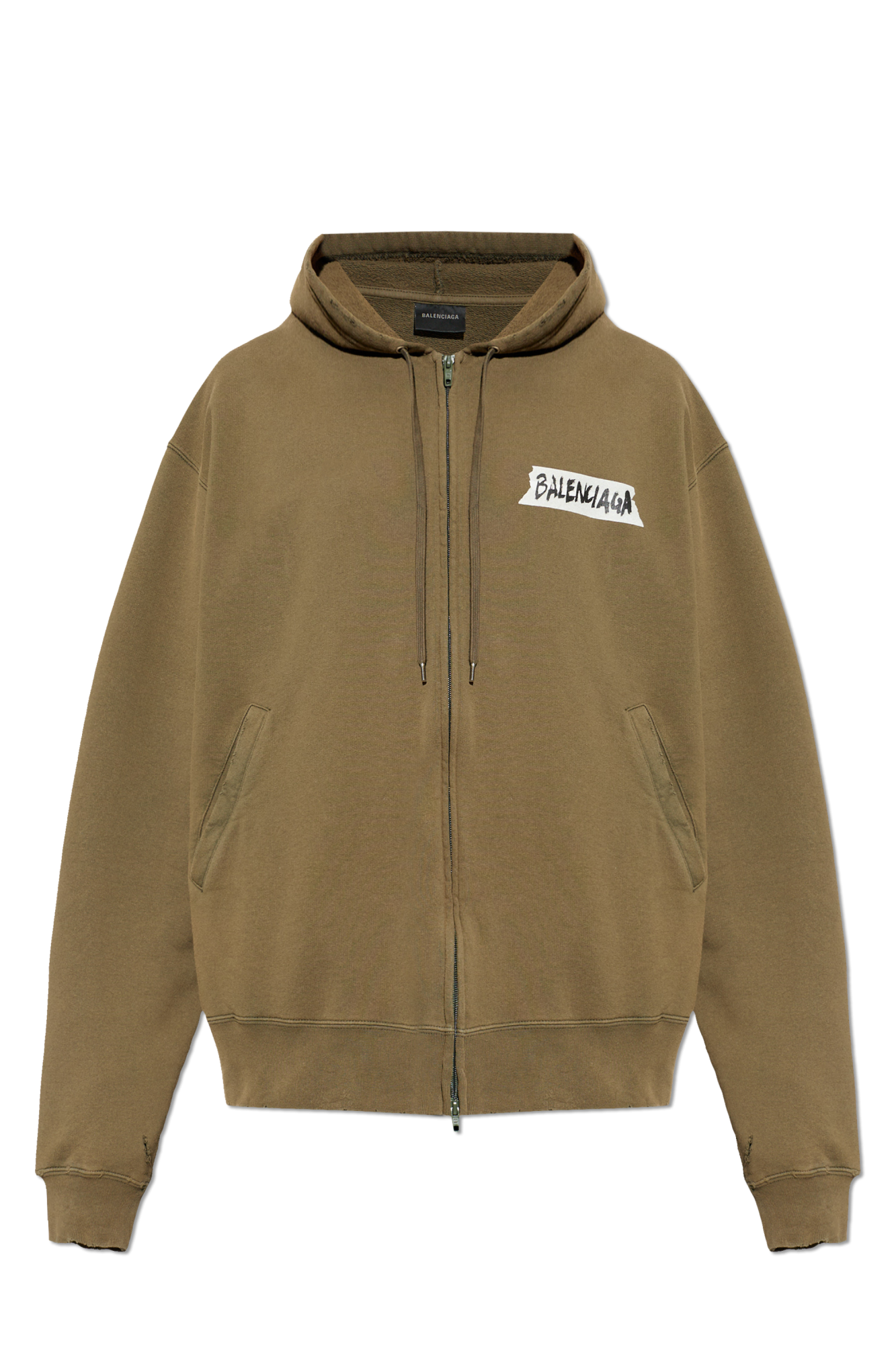 Balenciaga Bluza Z Kapturem, Mężczyźni, Zielony