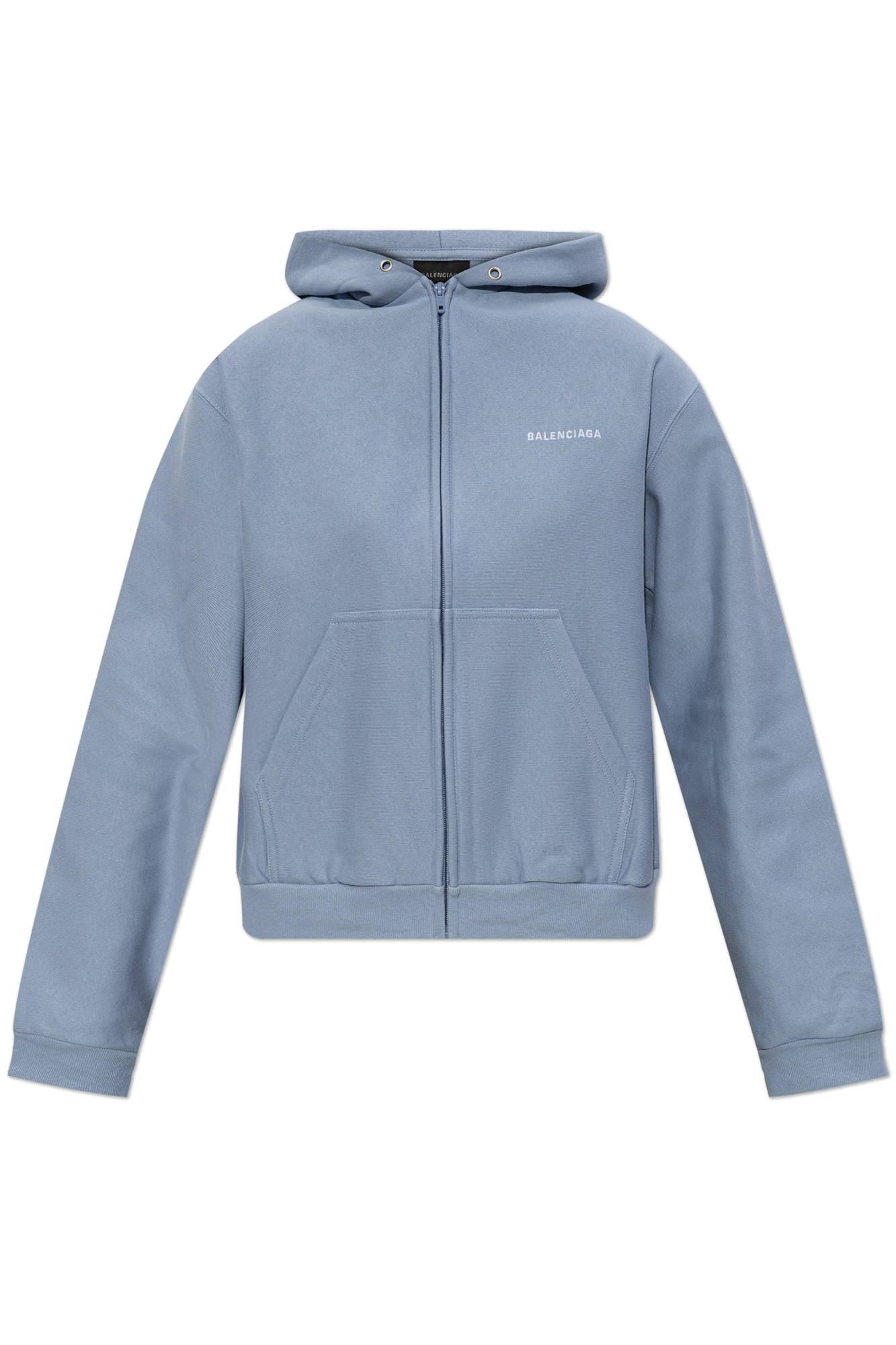 Balenciaga Bluza Z Wyszytym Logo, Kobiety, Niebieski