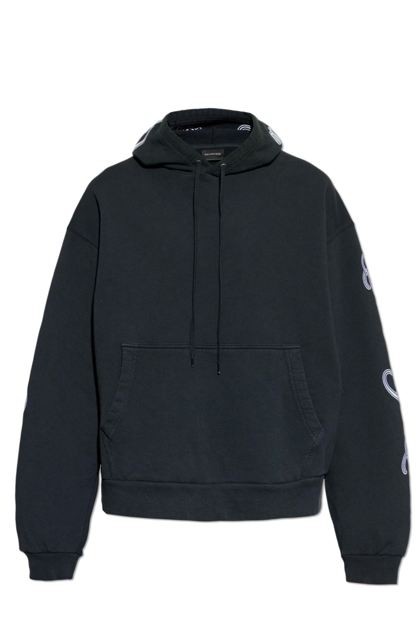 Balenciaga Bluza Z Kapturem, Mężczyźni, Czarny