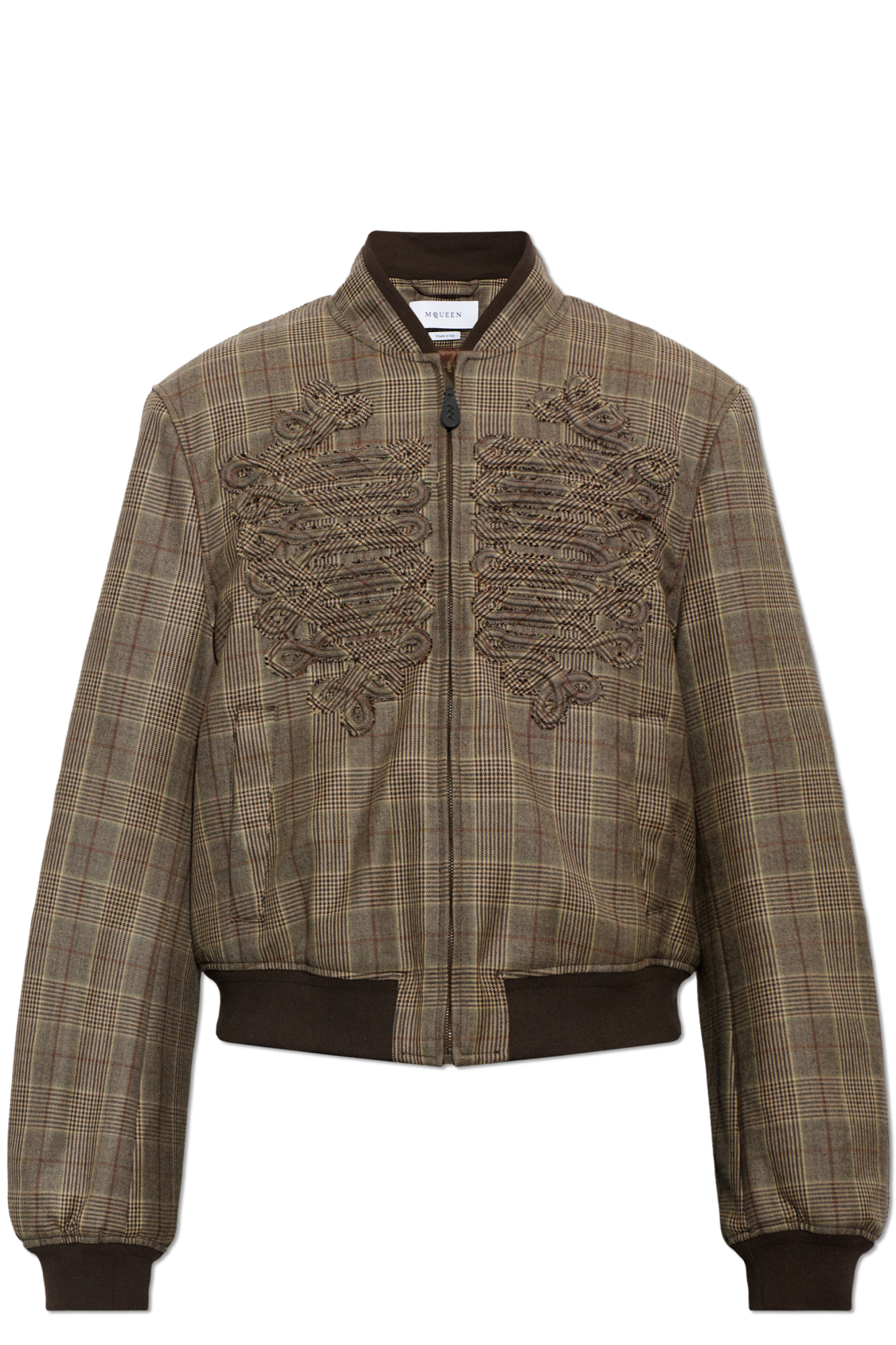 Alexander McQueen Kurtka Typu `bomber`, Mężczyźni, Brązowy