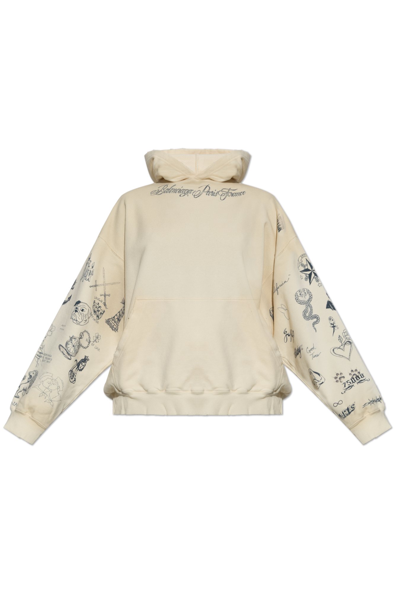 Balenciaga Bluza Z Kapturem, Kobiety, Kremowy