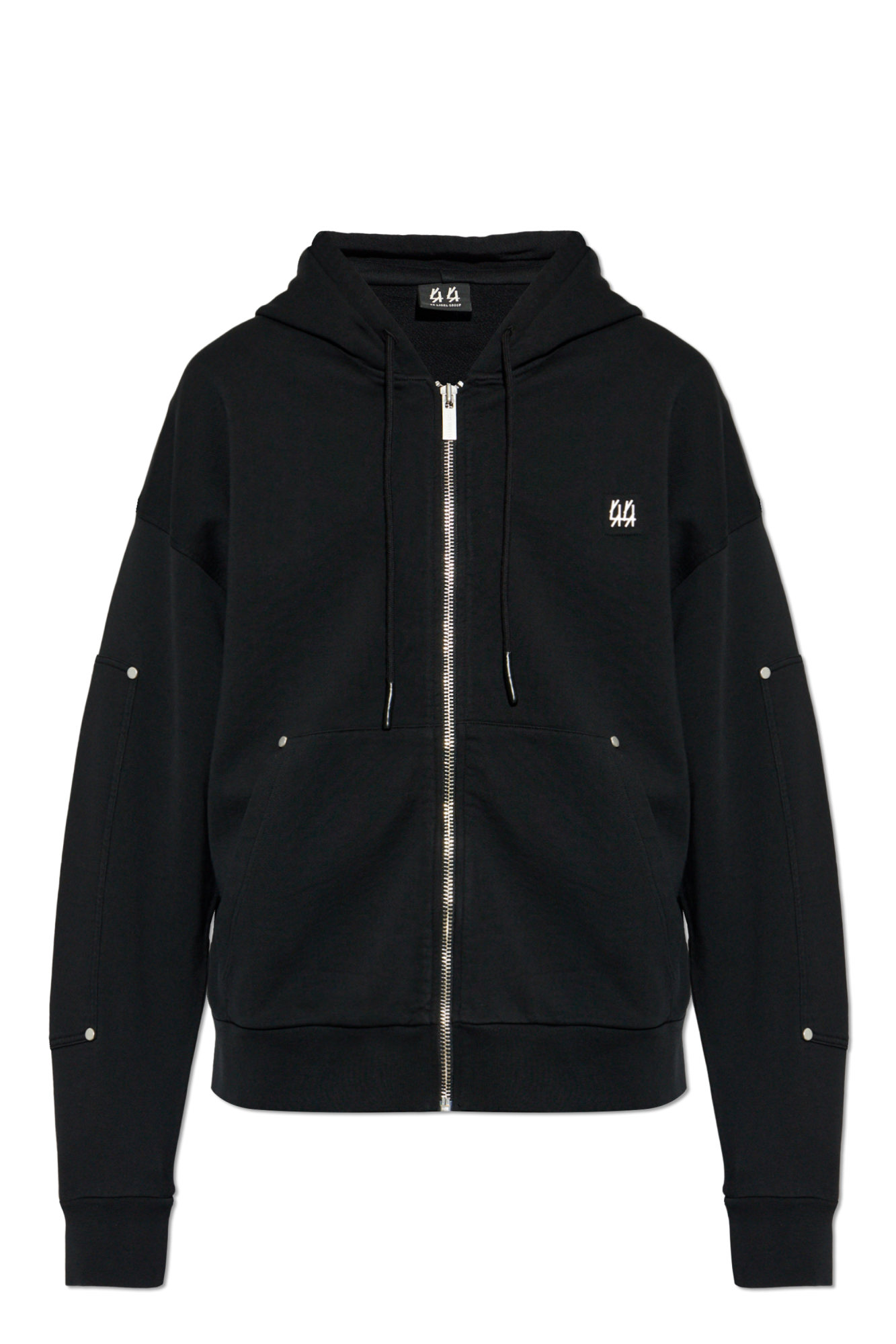 44 Label Group Bluza Z Kapturem, Mężczyźni, Czarny