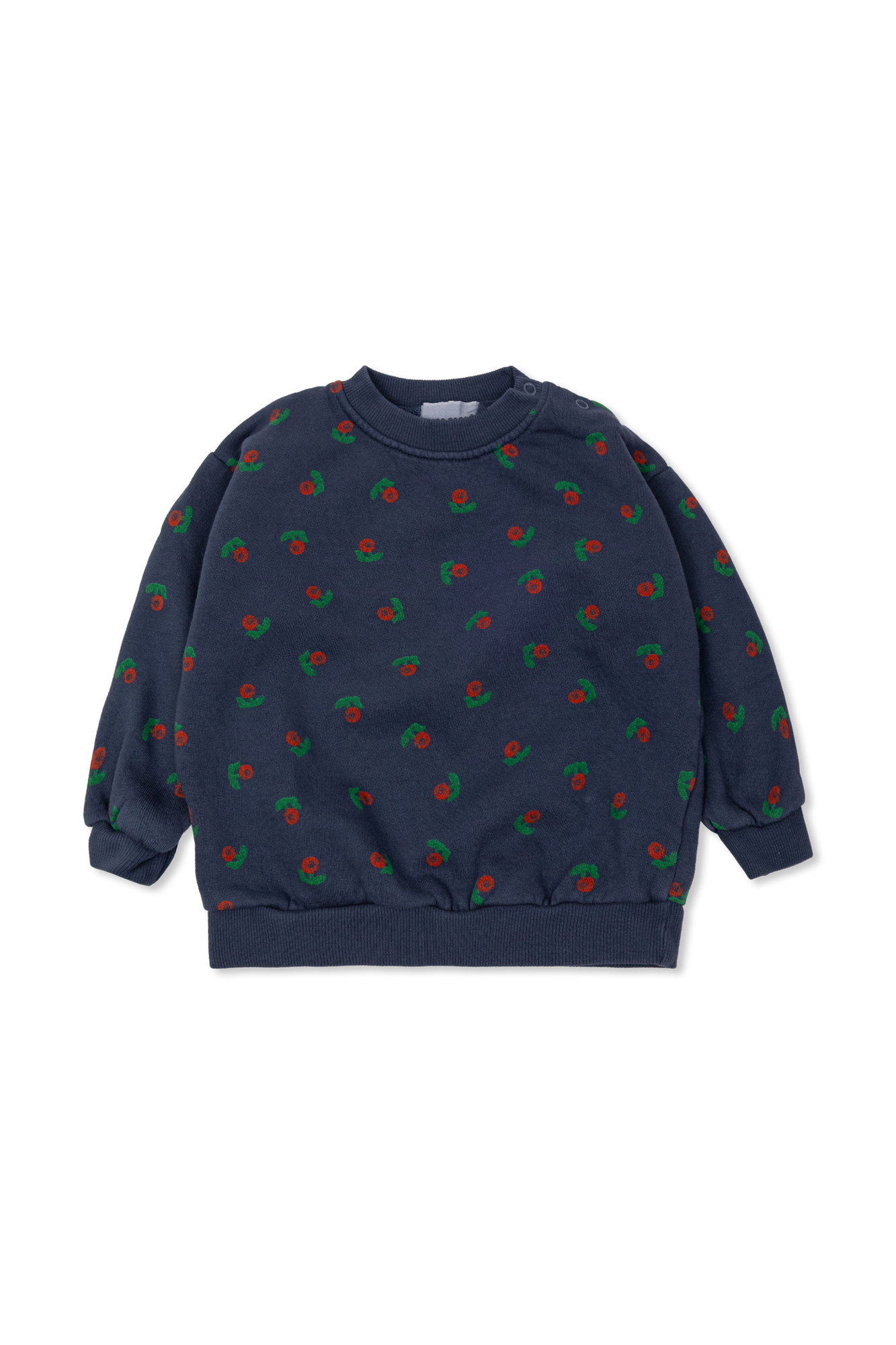 Bobo Choses Bawełniana Bluza Z Nadrukiem, Unisex, Granatowy
