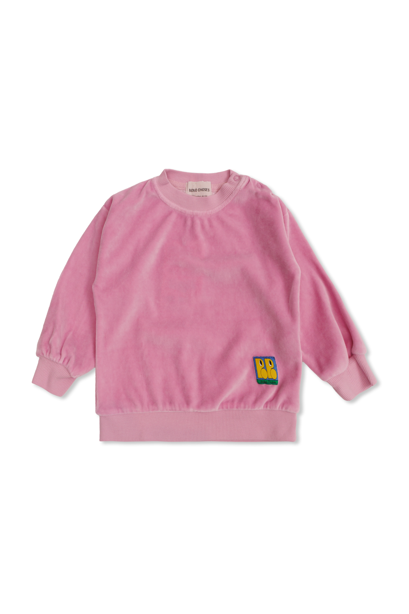 Bobo Choses Bawełniana Bluza Z Naszywką, Unisex, Różowy