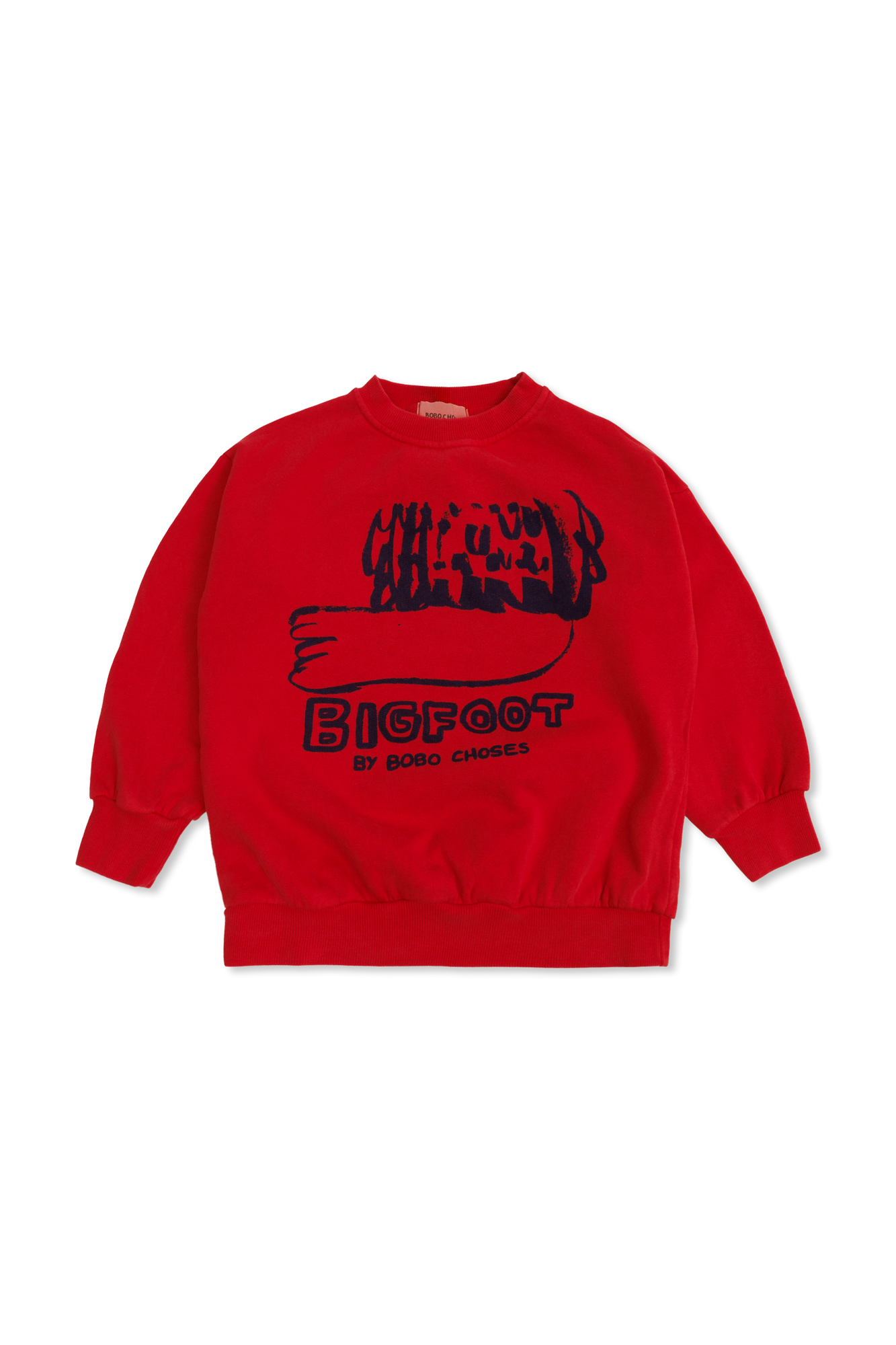 Bobo Choses Bawełniana Bluza Z Nadrukiem, Unisex, Czerwony