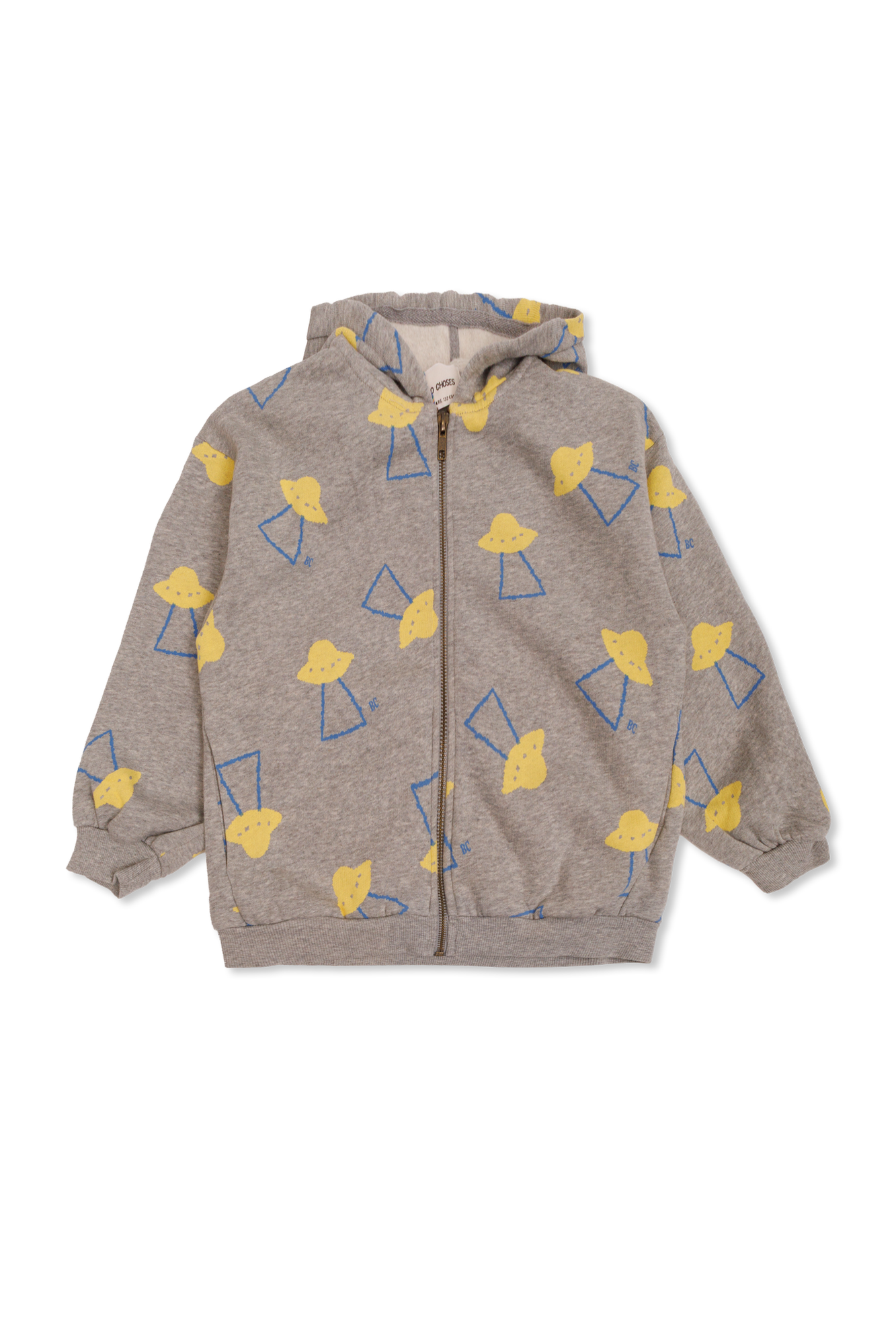 Bobo Choses Bawełniana Bluza Z Kapturem, Unisex, Szary