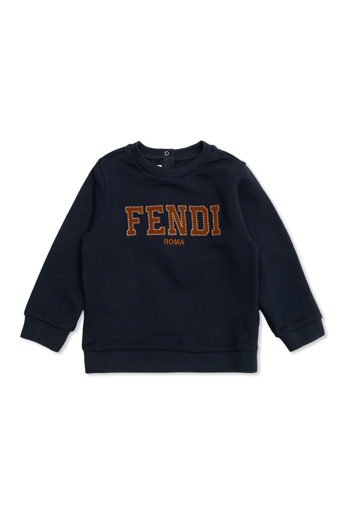 Fendi Kids Bluza Z Logo, Unisex, Granatowy