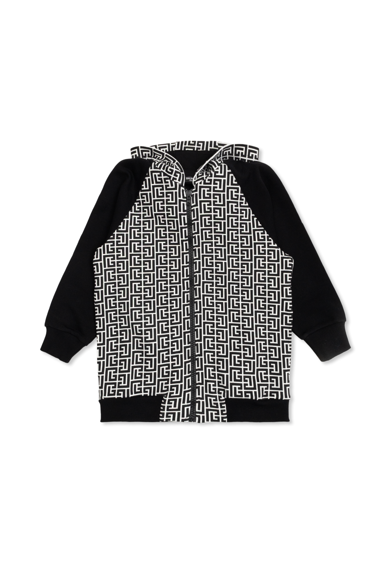 Balmain Kids Bluza Z Kapturem, Unisex, Czarny