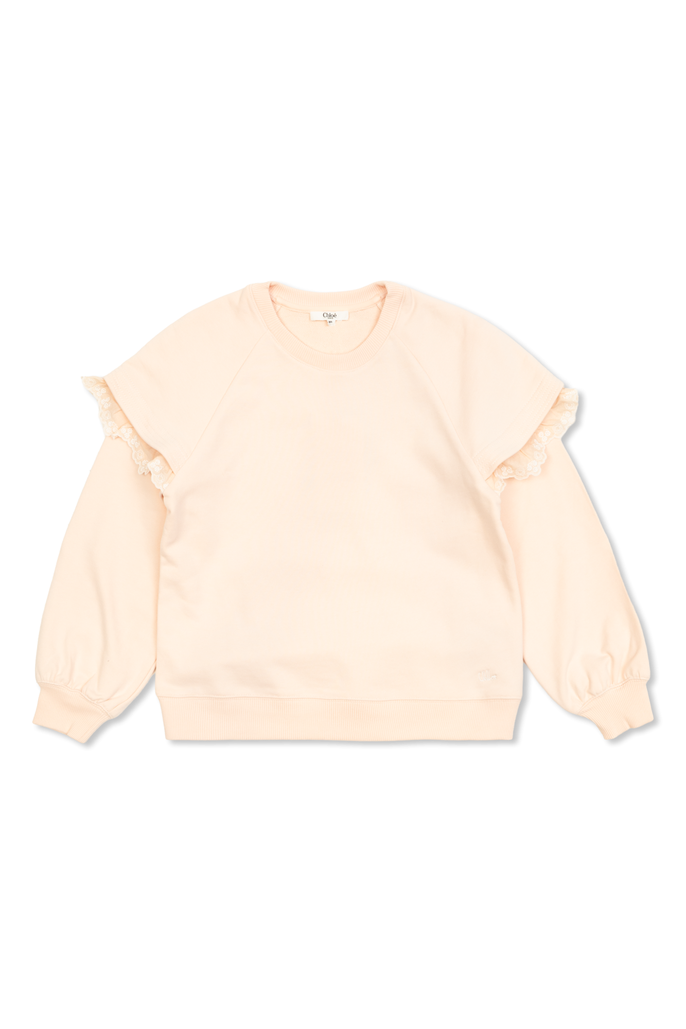 Chloé Kids Bluza Z Falbanami Na Rękawach, Unisex, Różowy