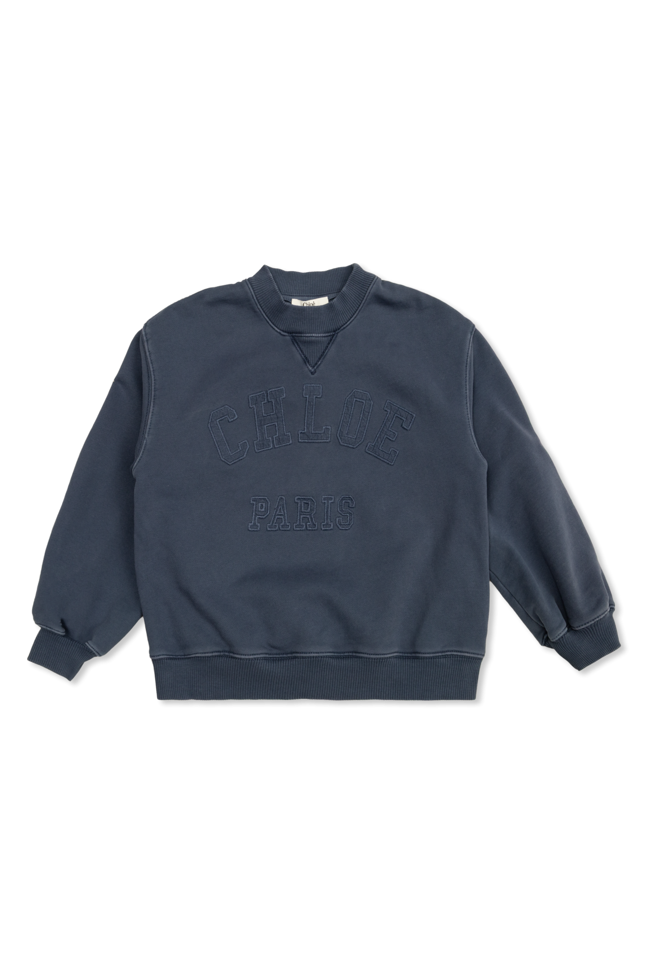 Chloé Kids Bluza Z Wyszytym Logo, Unisex, Granatowy
