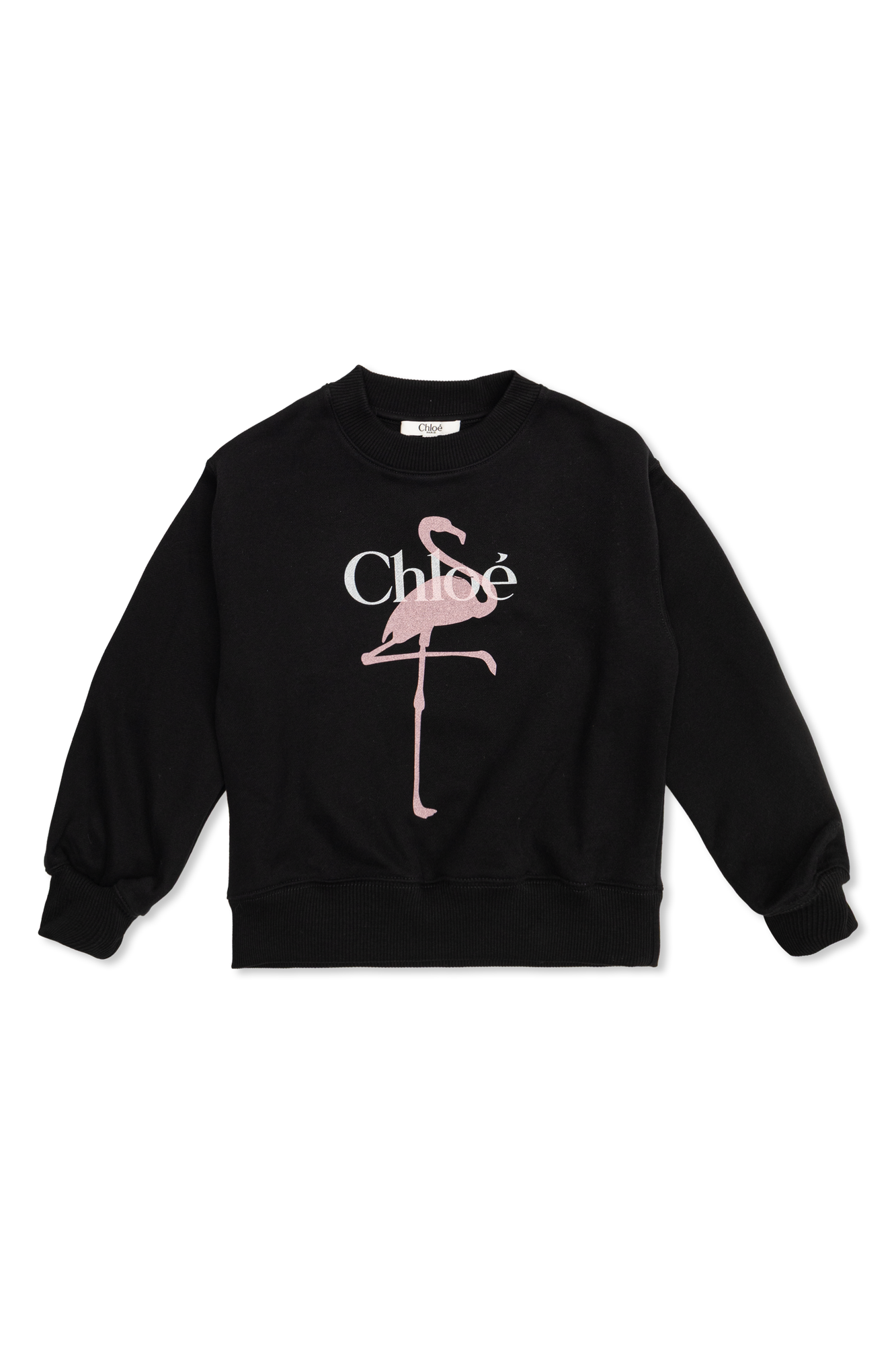 Chloé Kids Bluza Z Nadrukowanym Logo, Unisex, Czarny