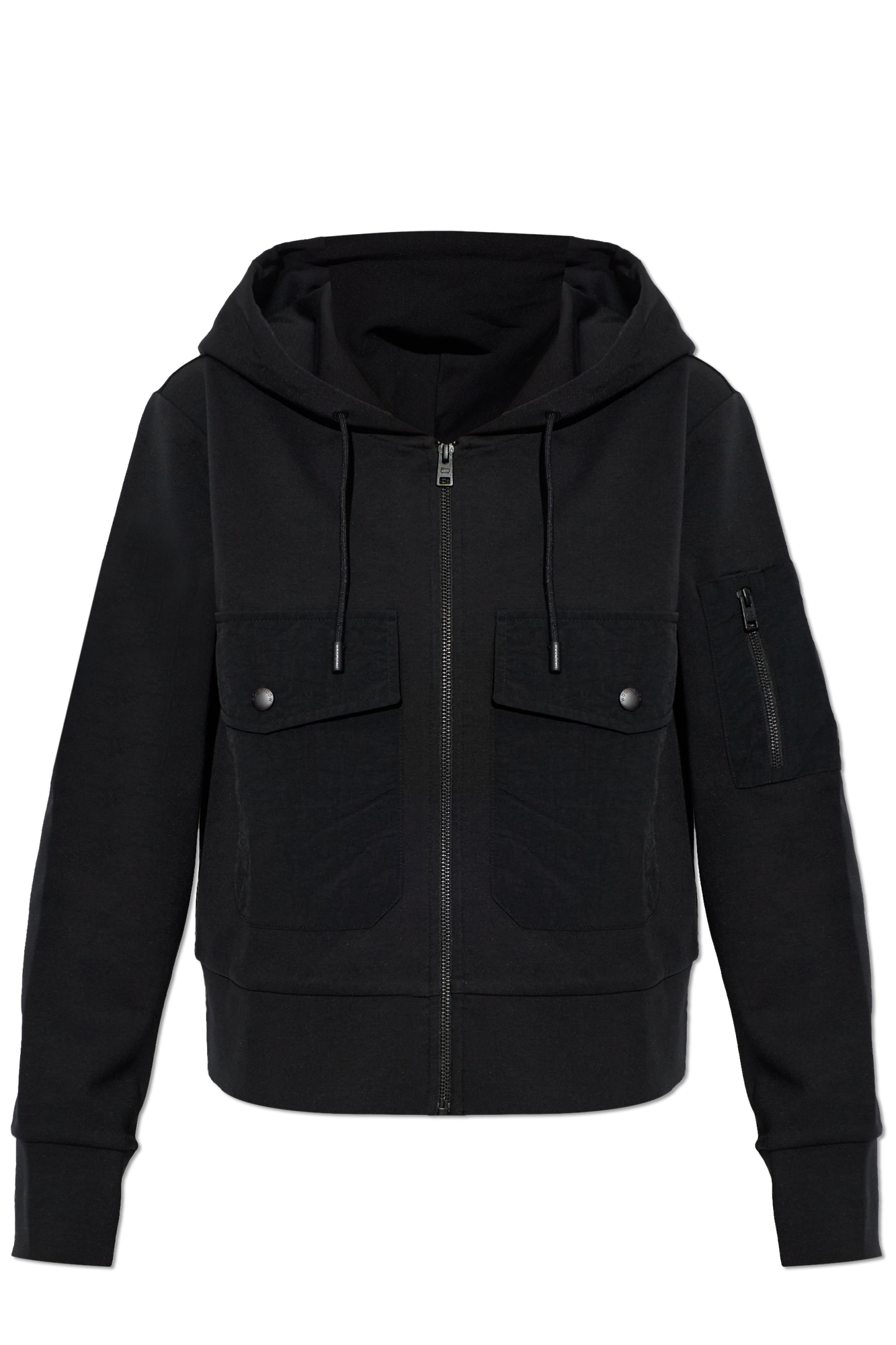 Woolrich Bawełniana Bluza Z Kapturem, Kobiety, Czarny