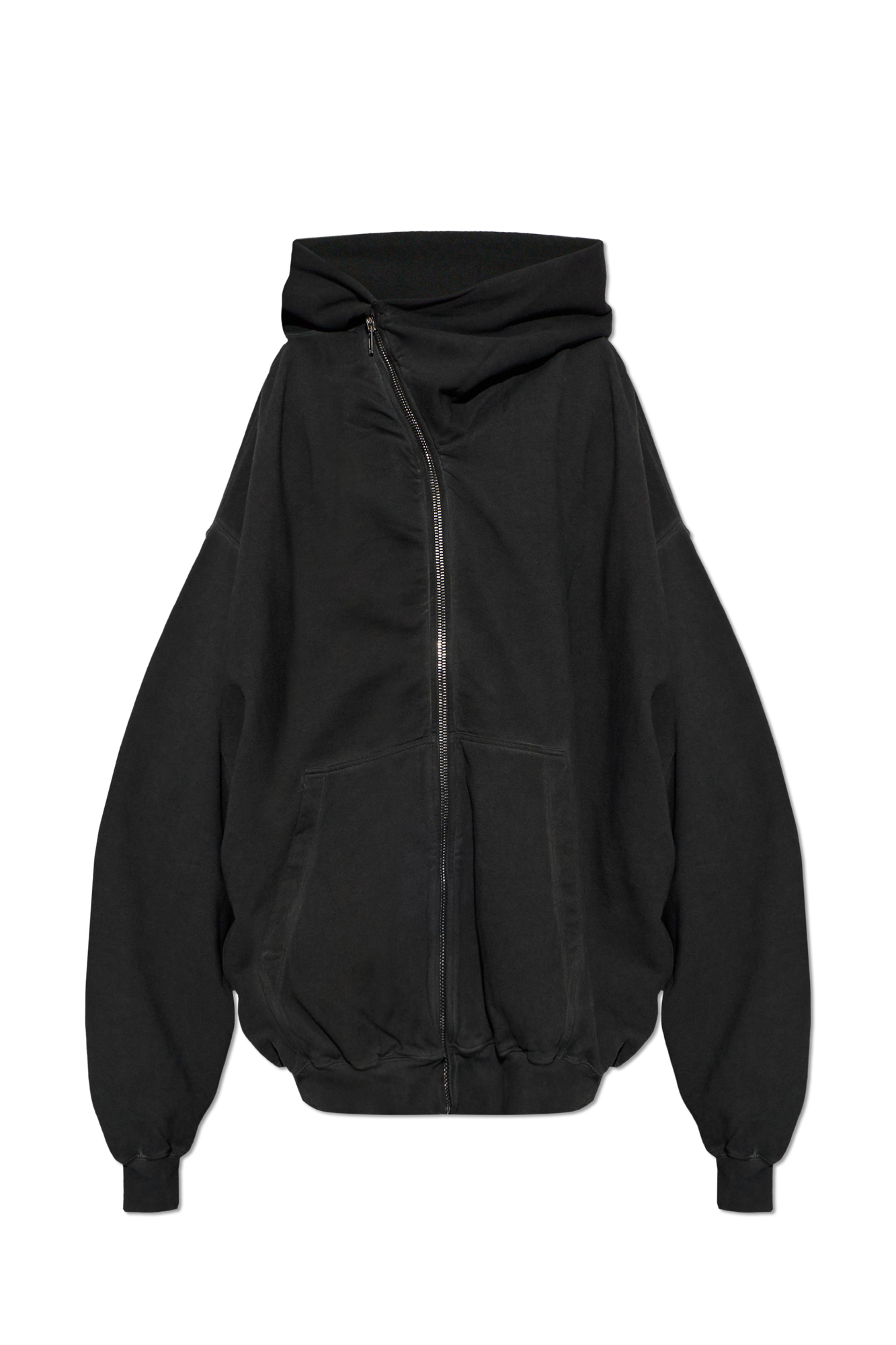 Rick Owens DRKSHDW Bluza Z Asymetrycznym Zamkiem, Kobiety, Czarny