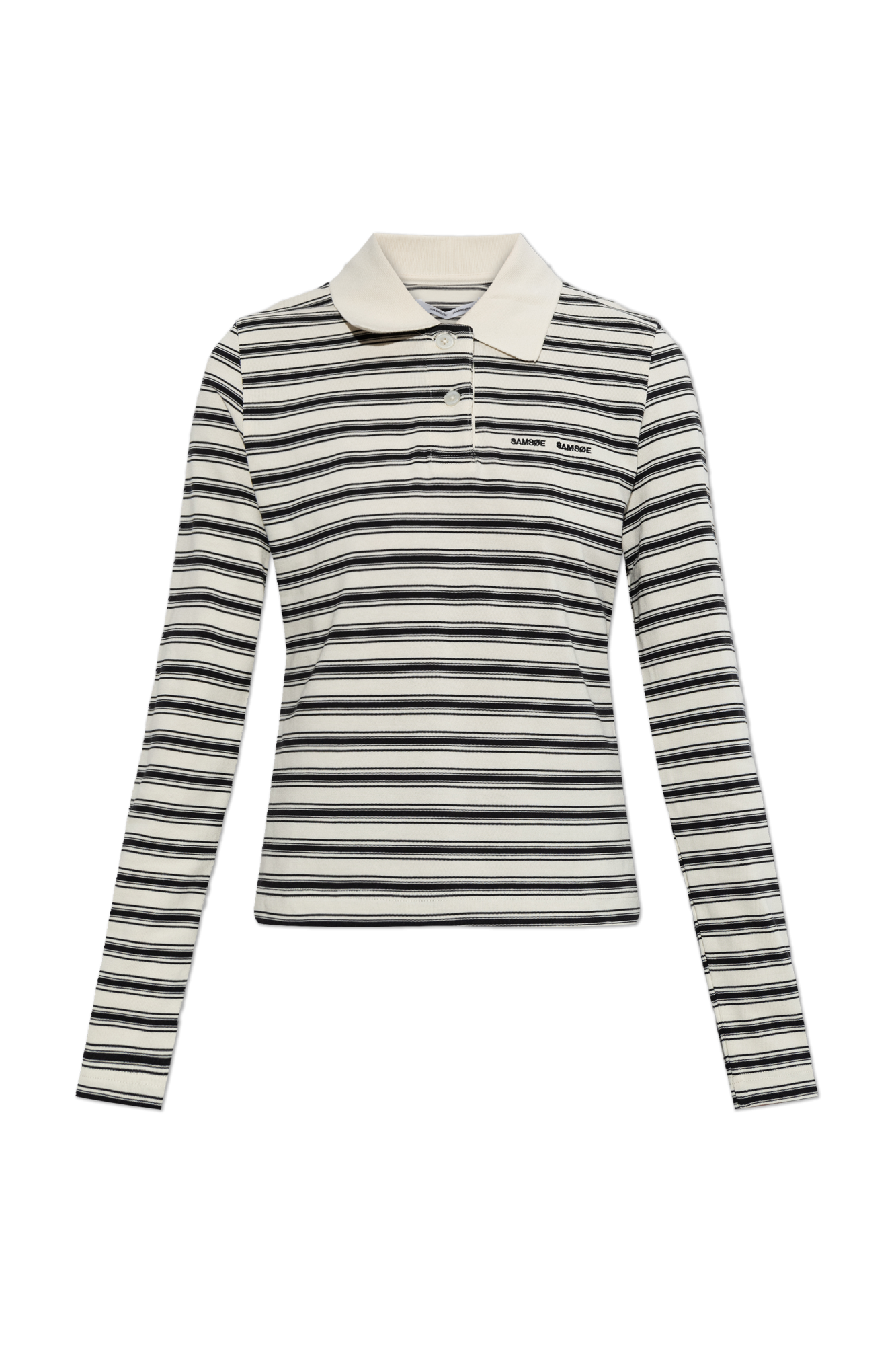 Samsøe Samsøe Polo ‘Sadonell’, Kobiety, Kremowy