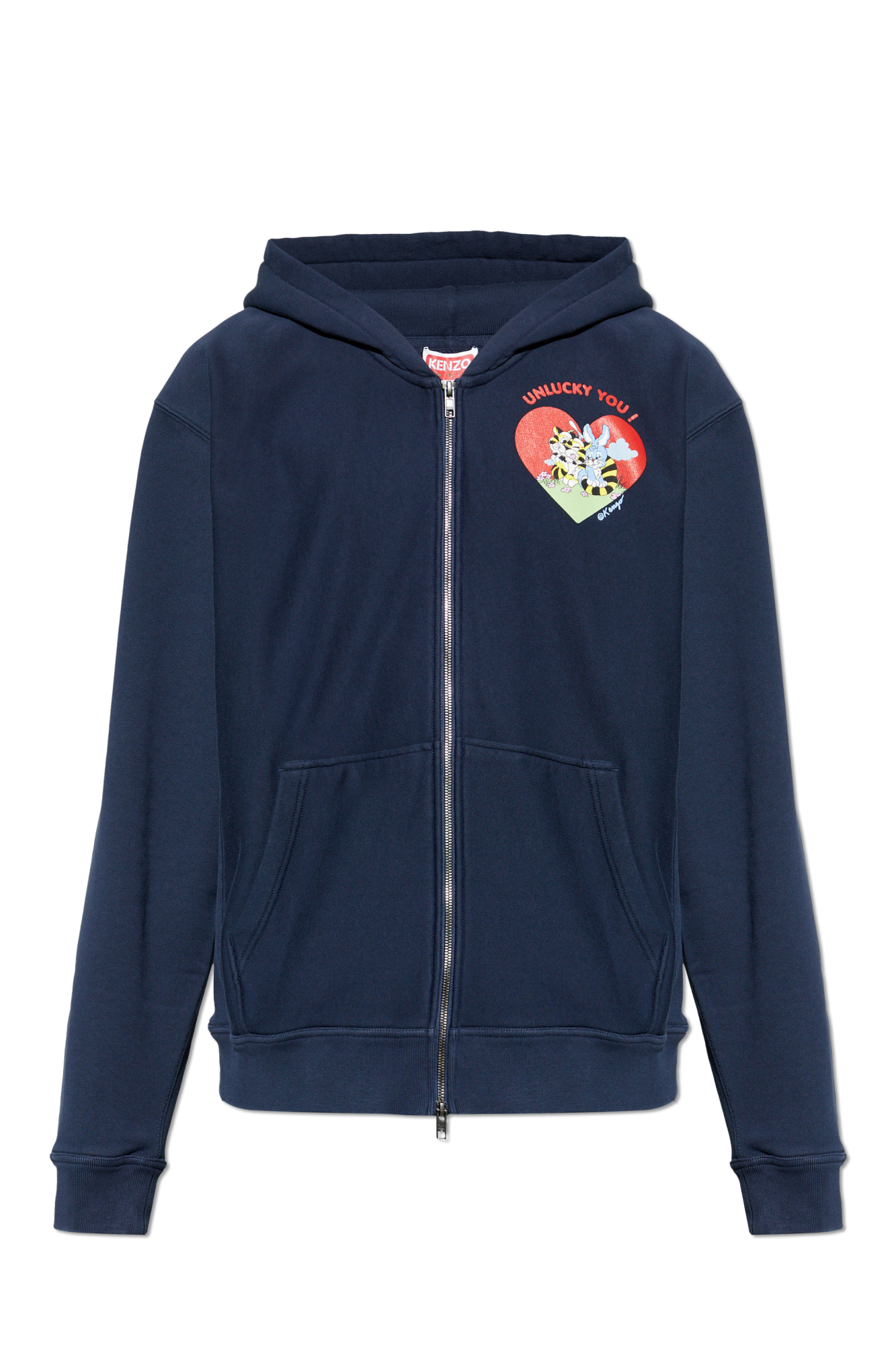 Kenzo Bluza Z Nadrukiem, Mężczyźni, Granatowy