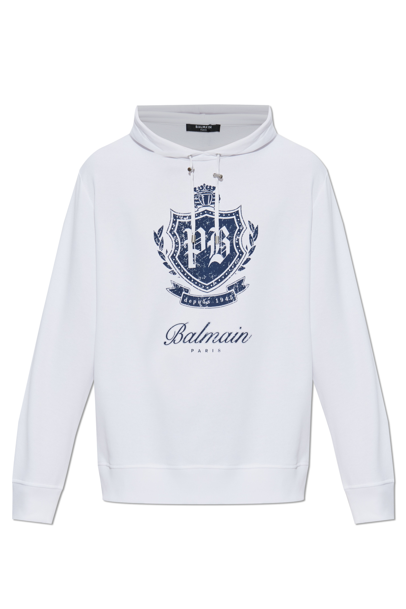 Balmain Bluza Z Kapturem, Mężczyźni, Biały