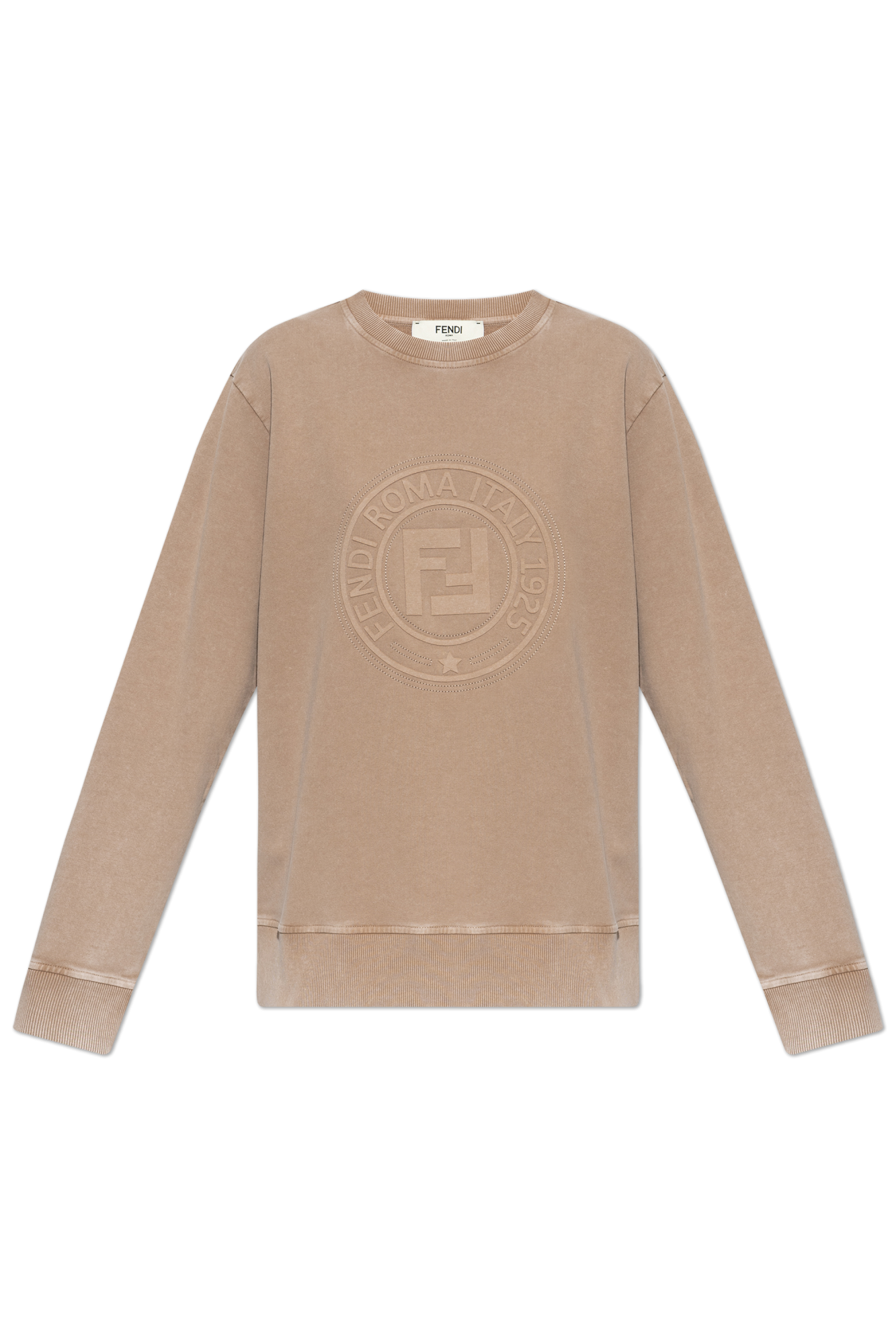 Fendi Bluza Z Wypukłym Logo, Kobiety, Beżowy