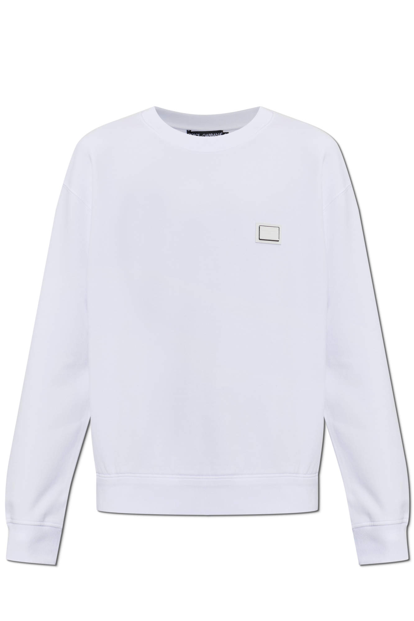 Dolce & Gabbana Bluza Z Naszywką Z Logo, Mężczyźni, Biały
