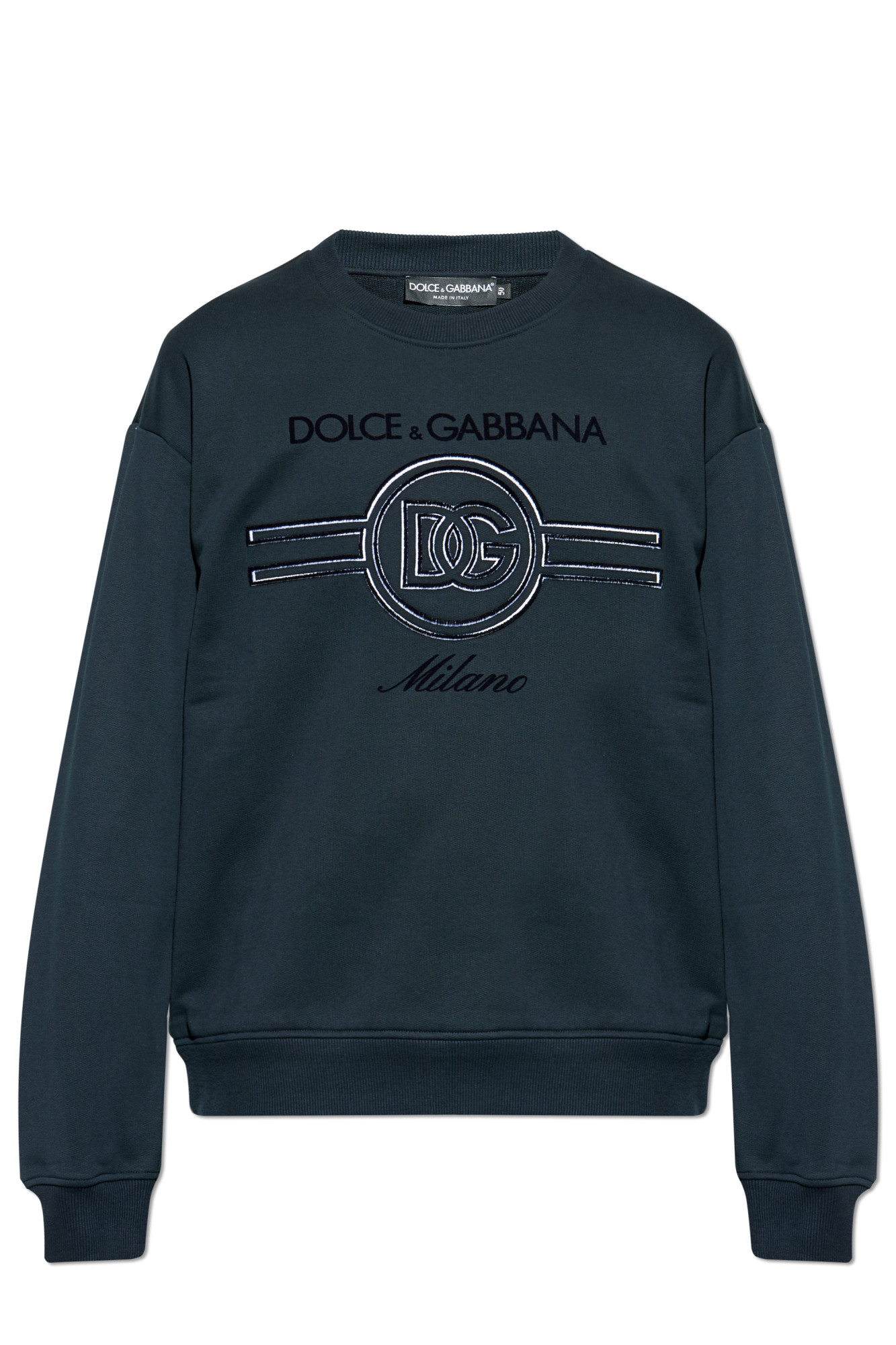 Dolce & Gabbana Bluza Z Wypukłym Logo, Mężczyźni, Granatowy